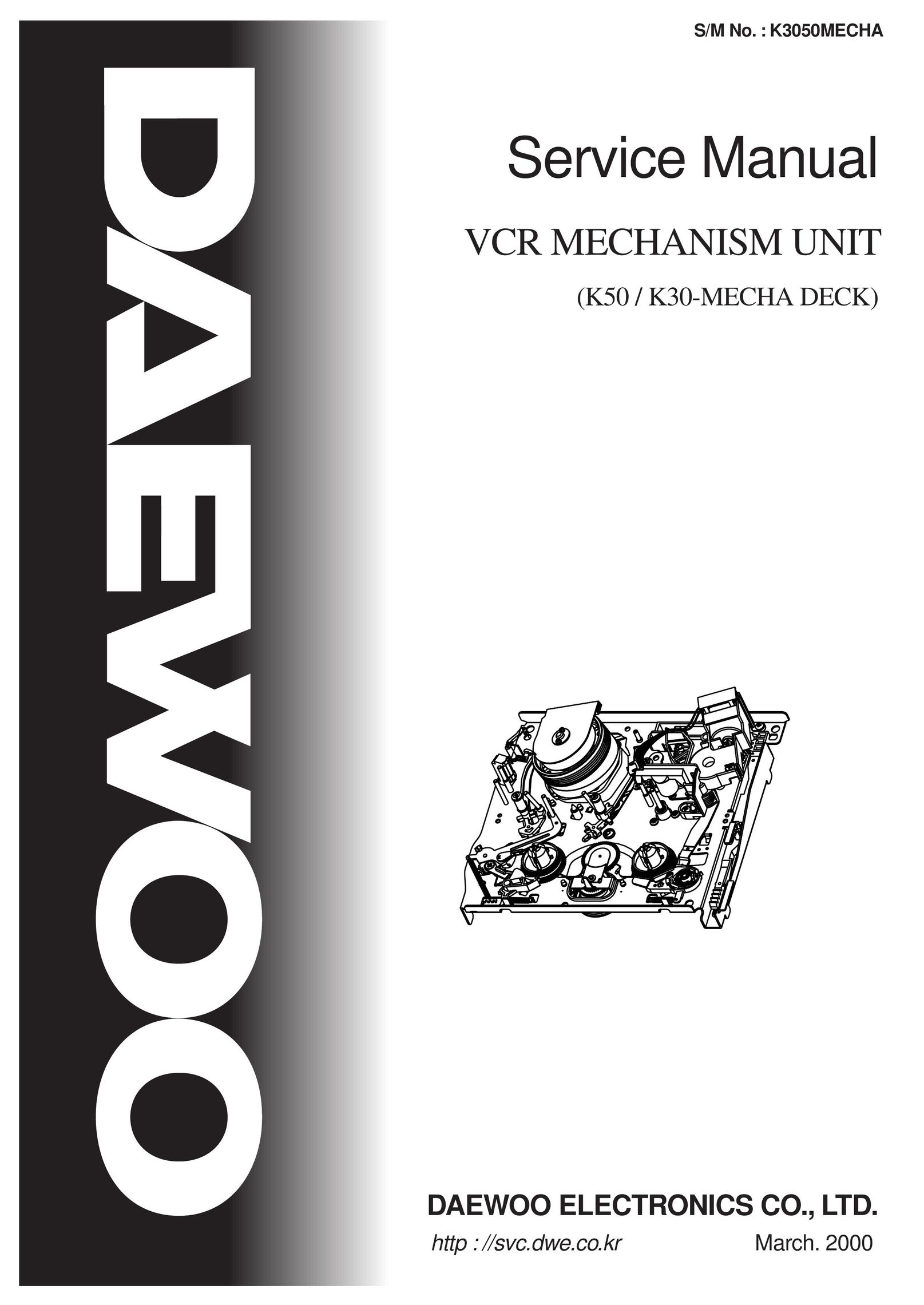 Daewoo K3050MECHA VCR User Manual