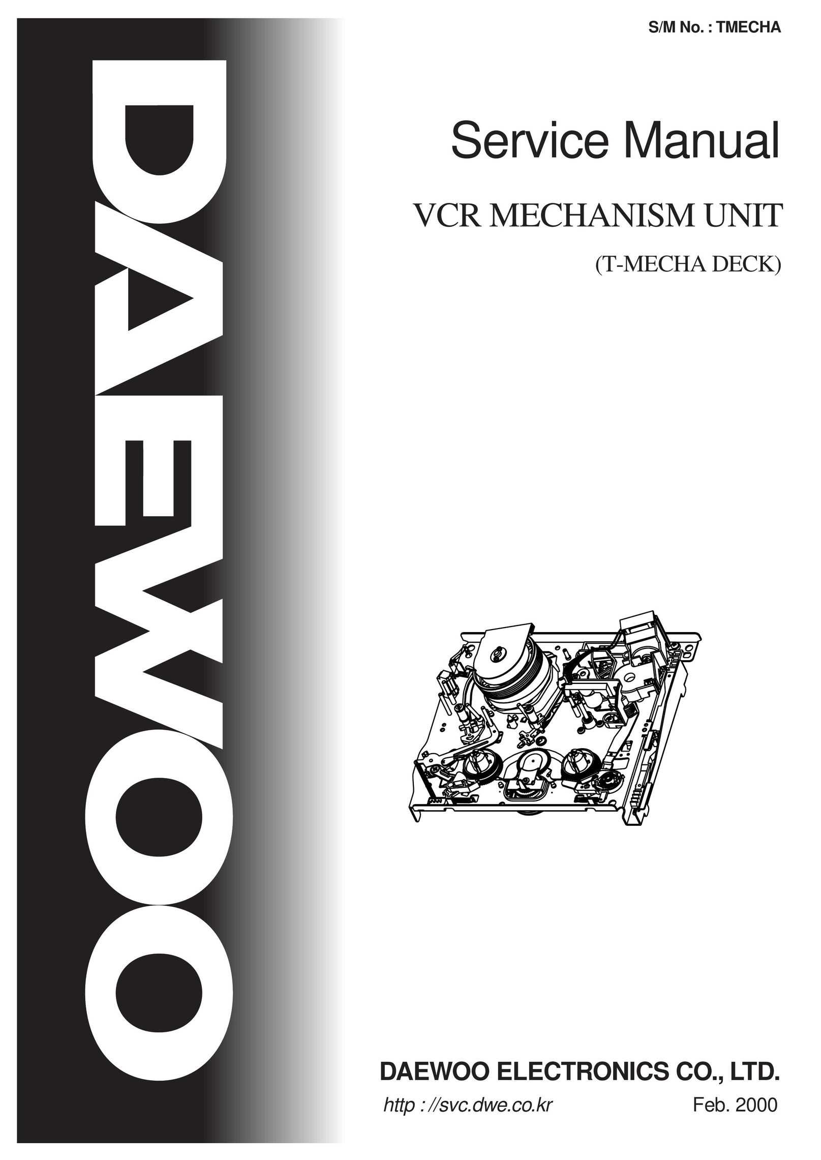 Daewoo VCR MECHANISM UNIT VCR User Manual
