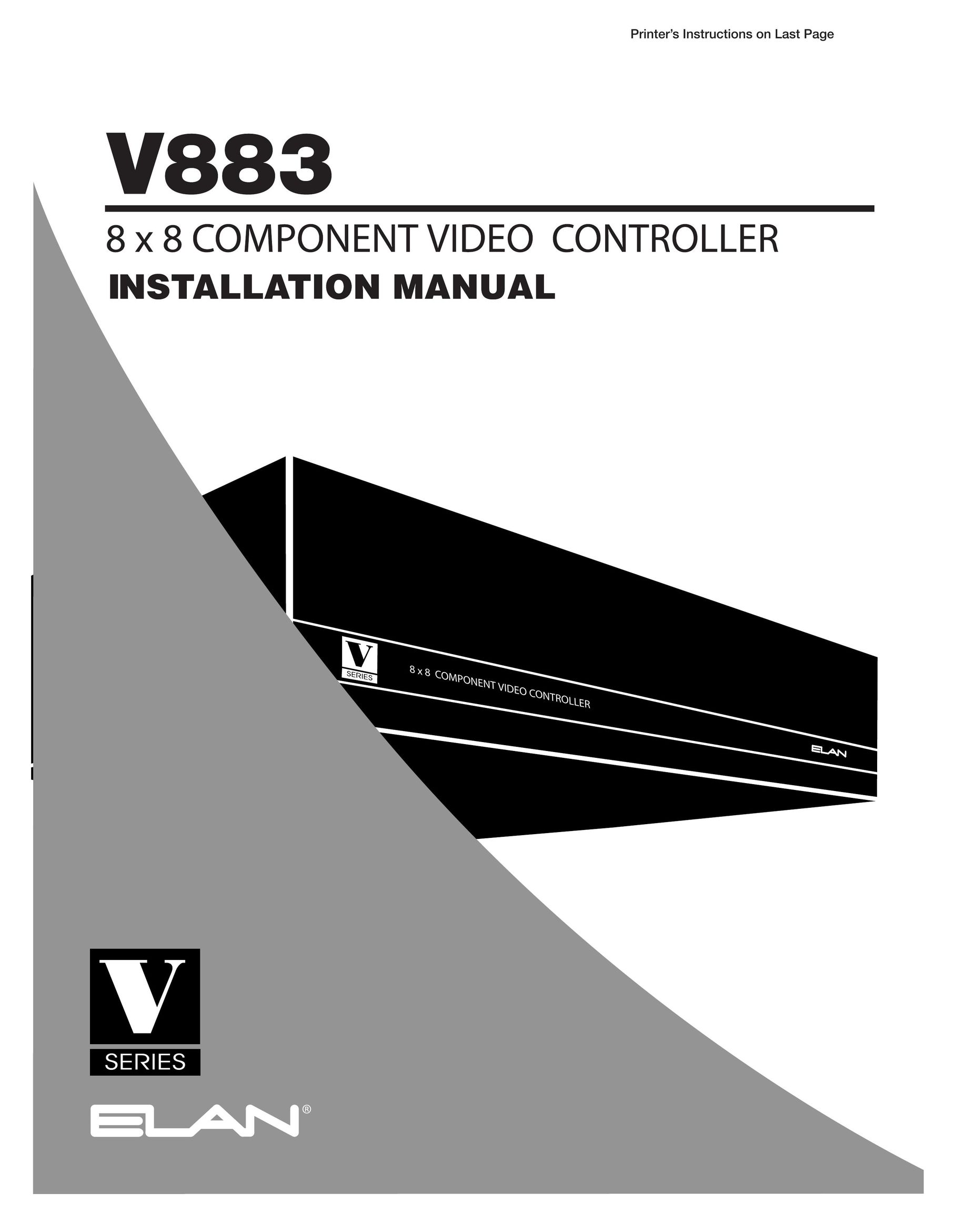 ELAN Home Systems V883 VCR User Manual
