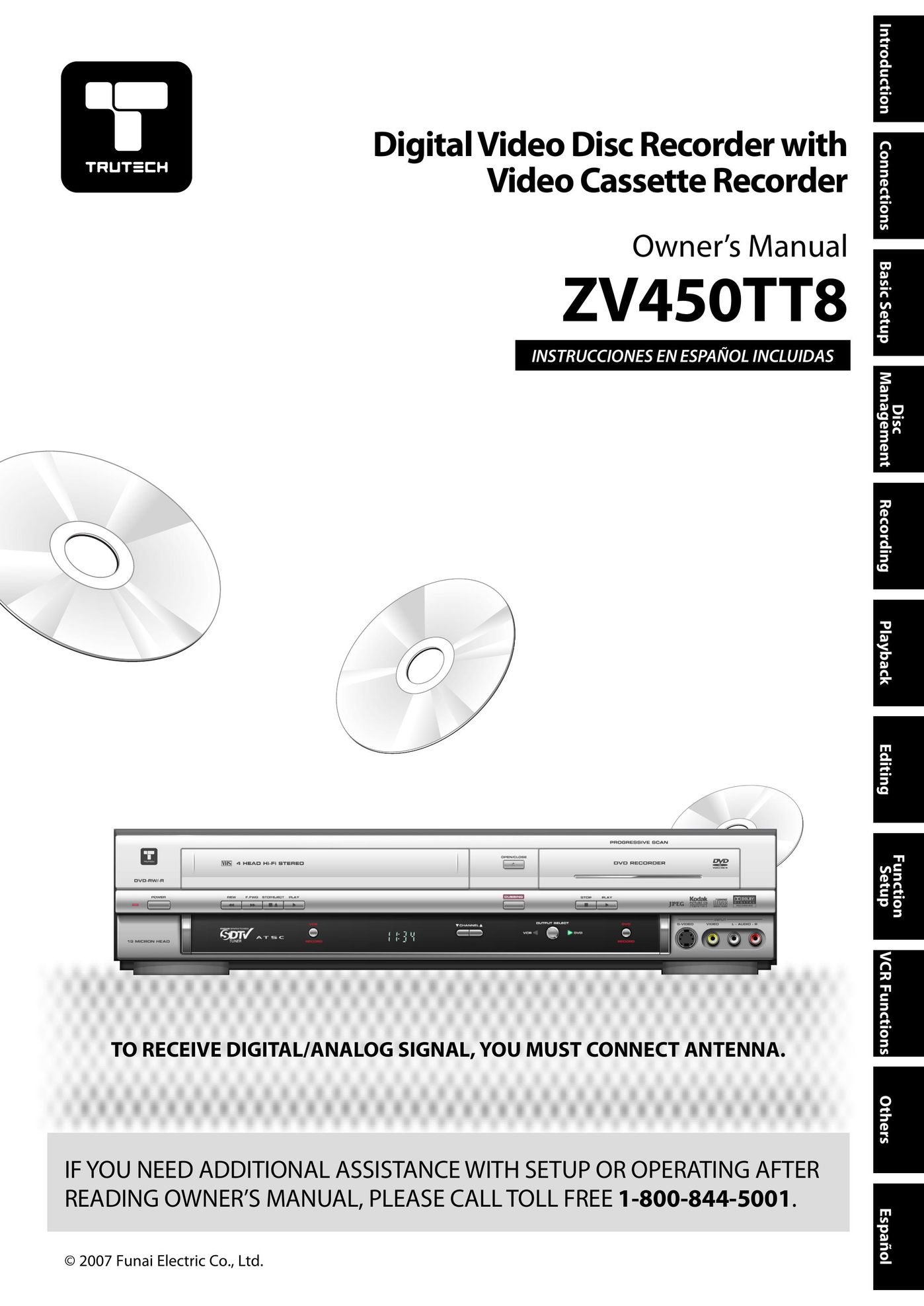FUNAI ZV450TT8 VCR User Manual