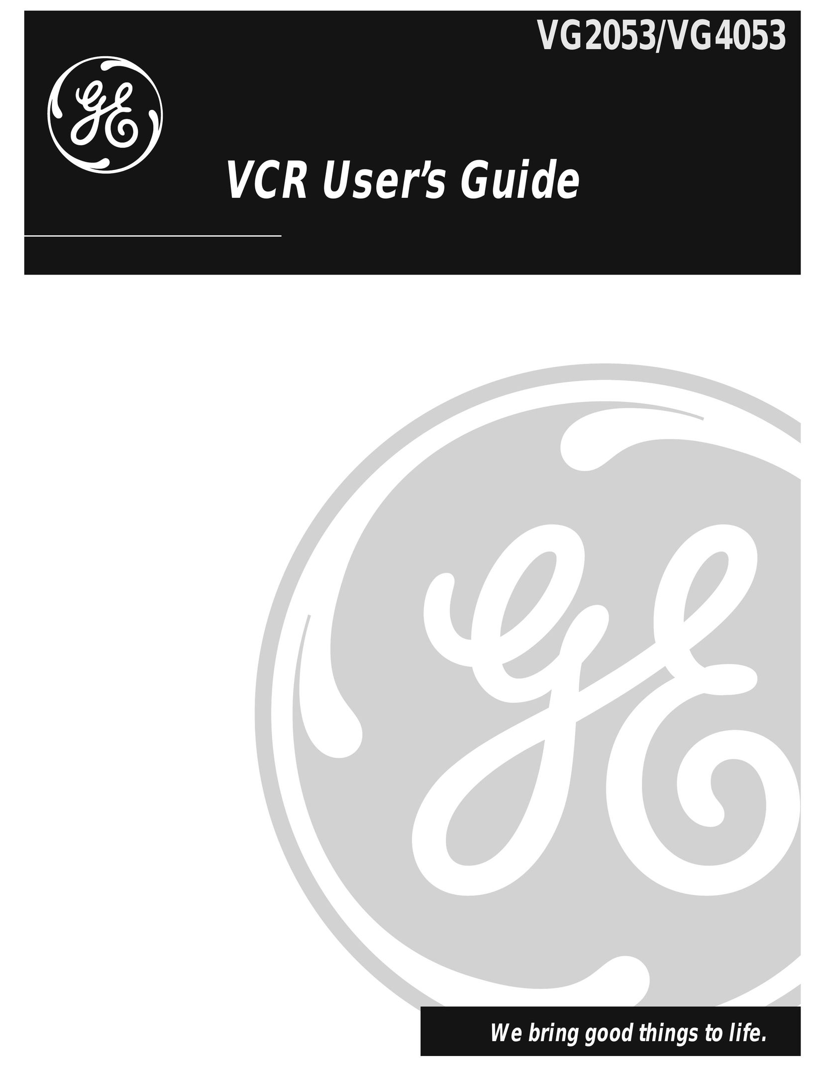 GE VG2053/VG4053 VCR User Manual