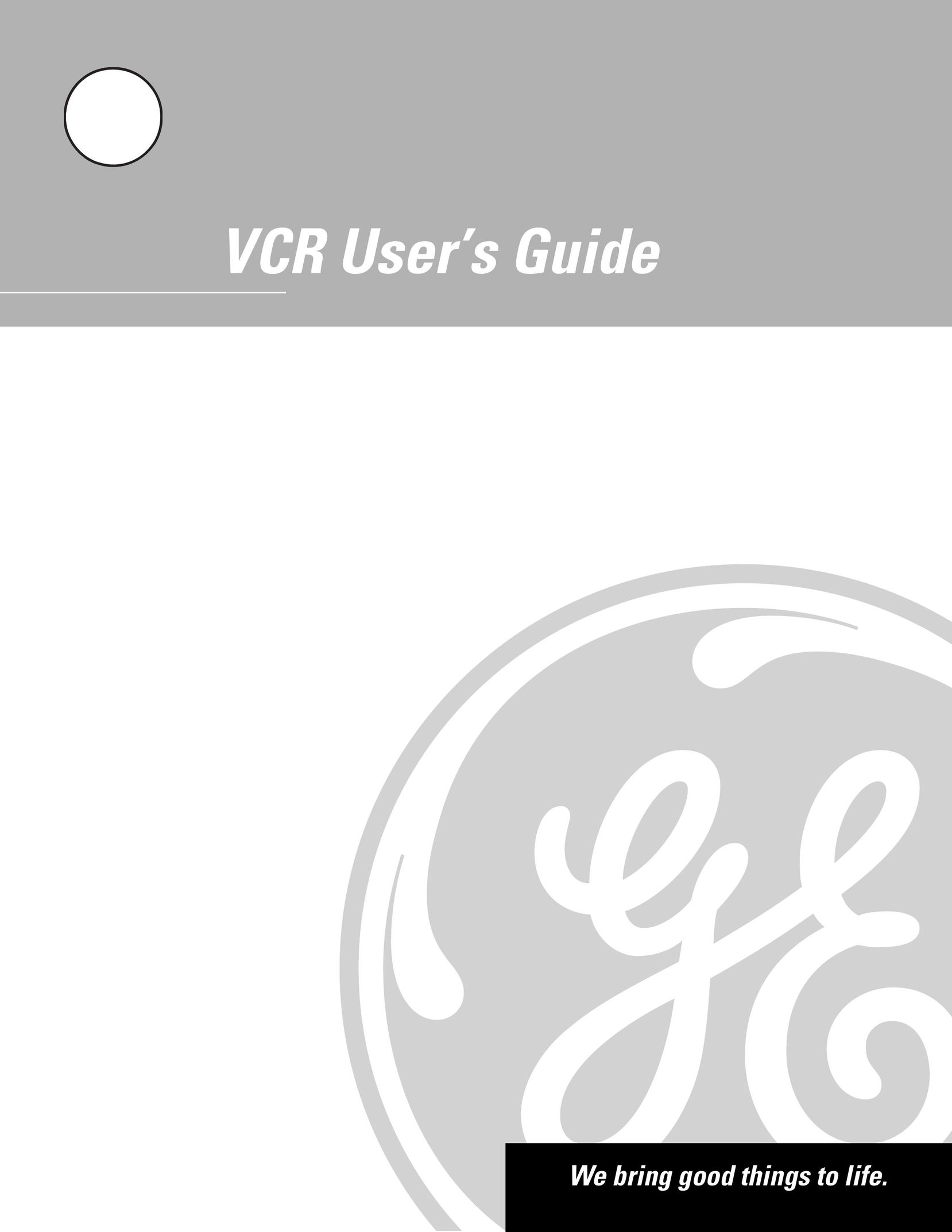 GE VG4250 VCR User Manual