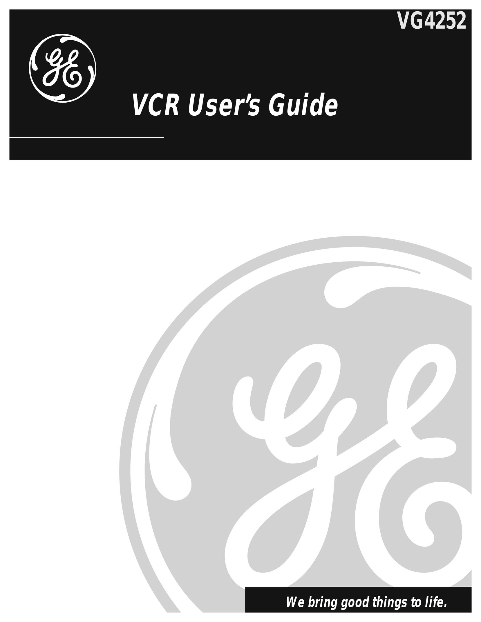GE VG4252 VCR User Manual