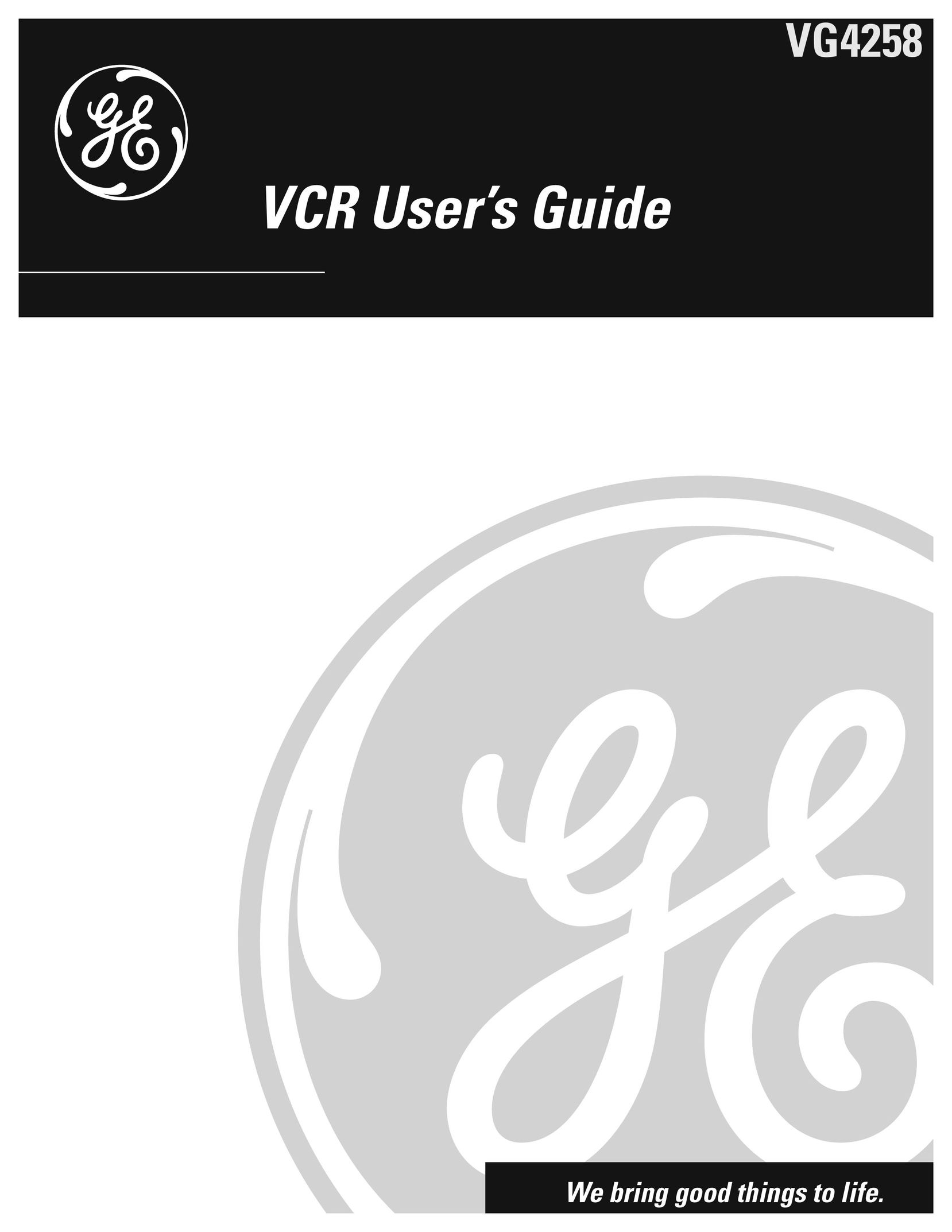 GE VG4258 VCR User Manual