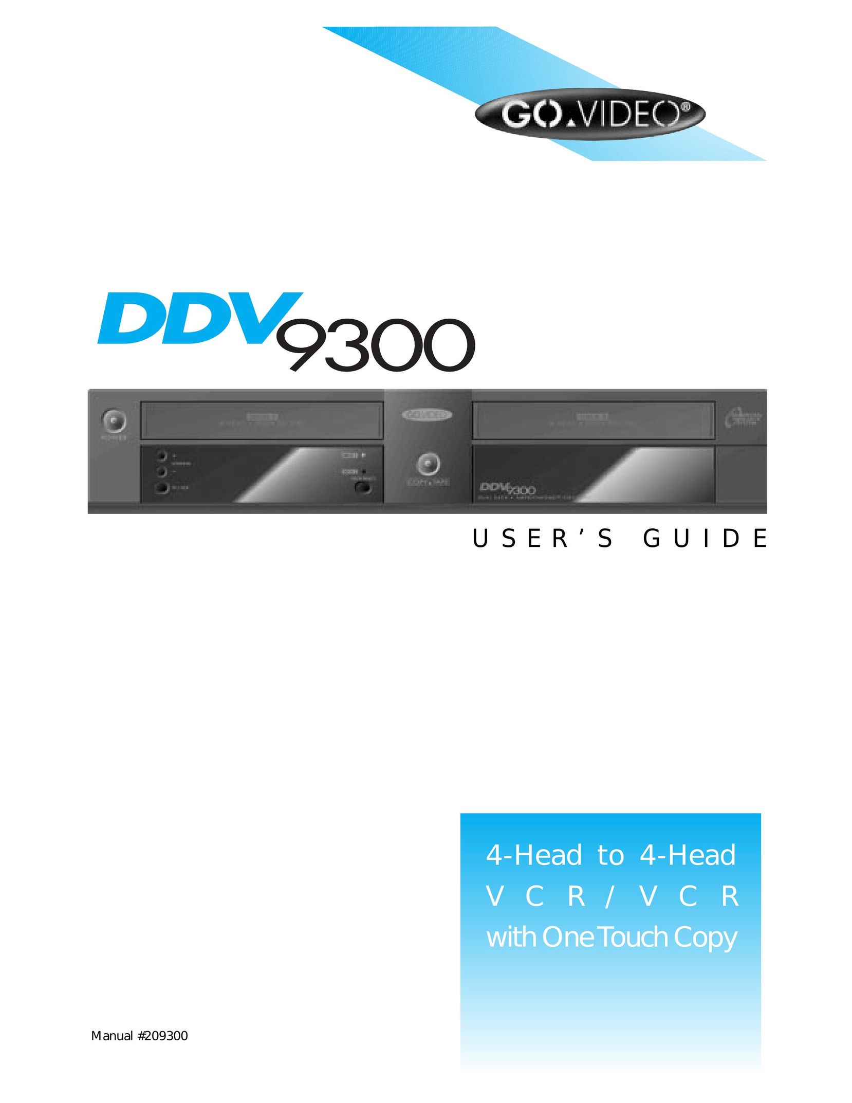 GoVideo DDV 9300 VCR User Manual