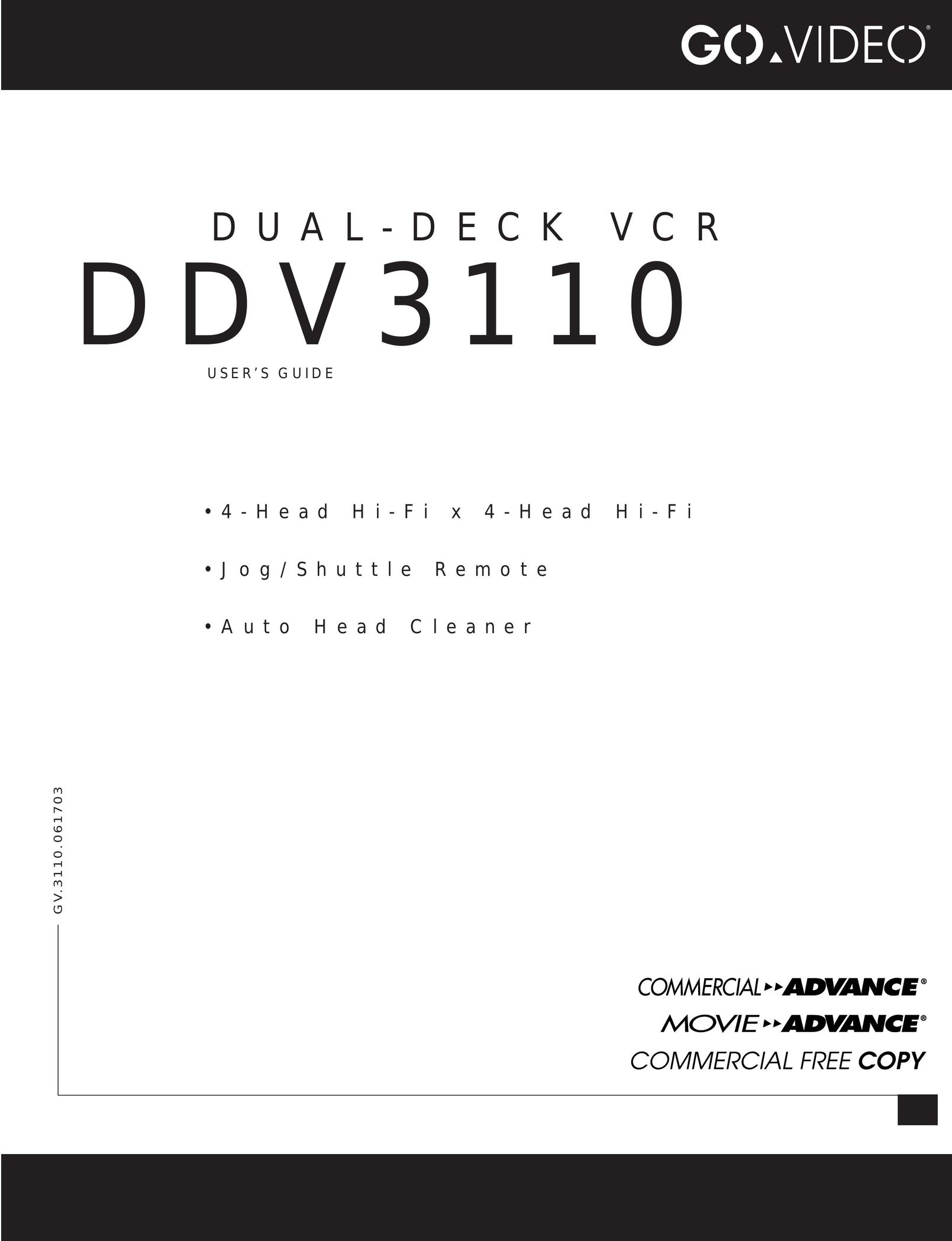 GoVideo DDV3110 VCR User Manual