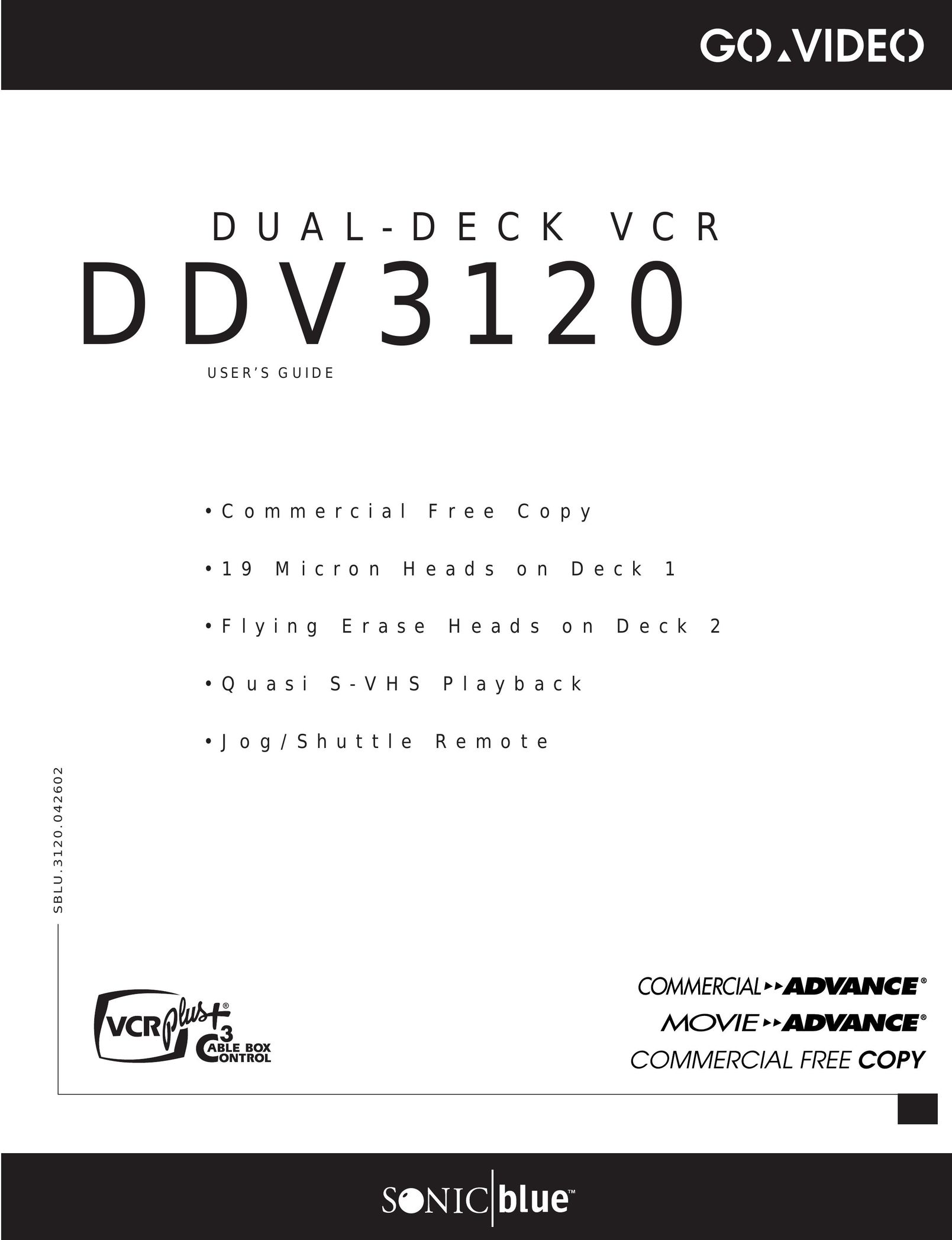 GoVideo DDV3120 VCR User Manual