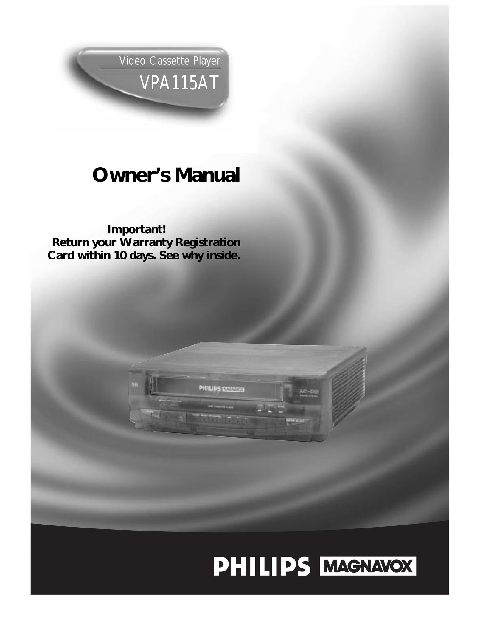 Magnavox VPA115AT VCR User Manual