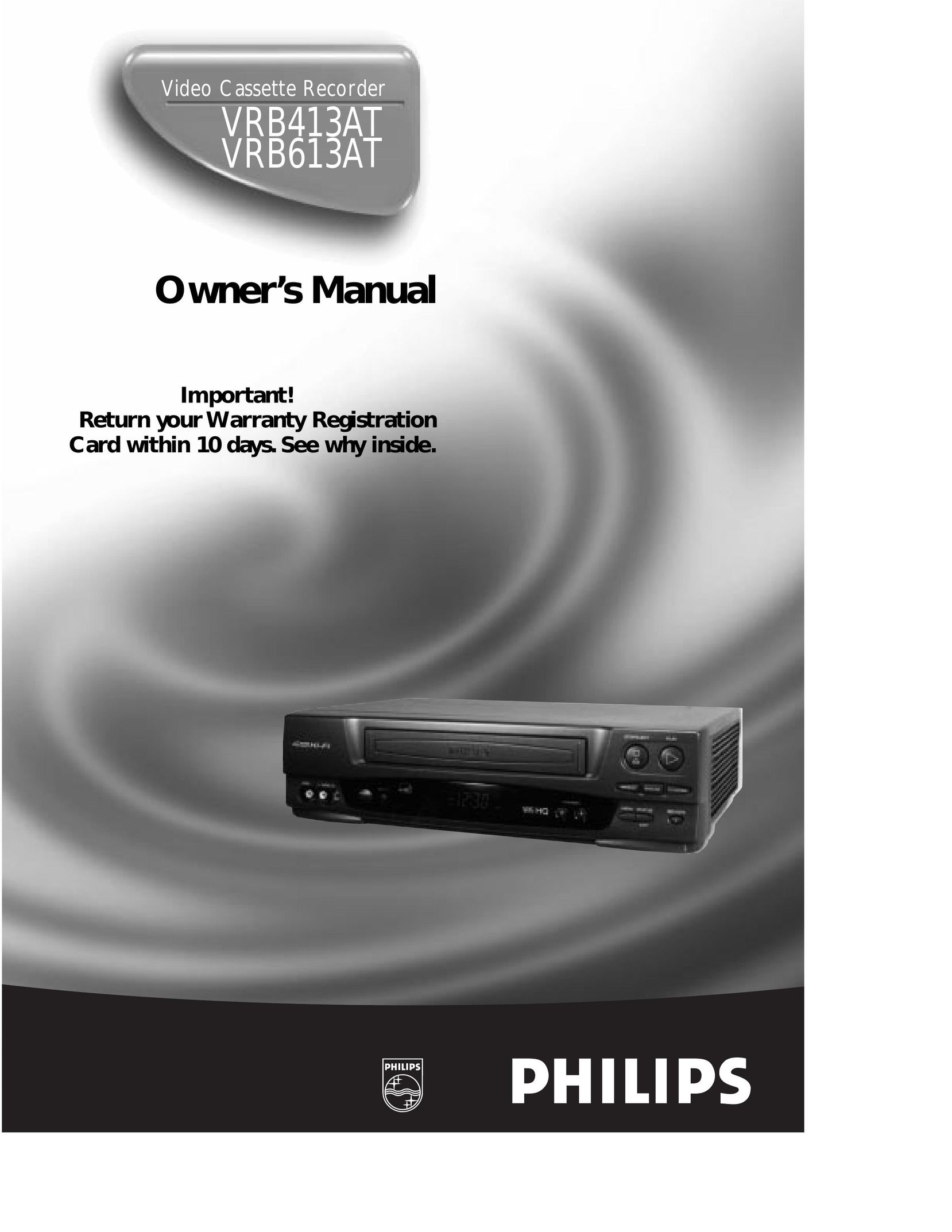 Magnavox VRB413AT VCR User Manual