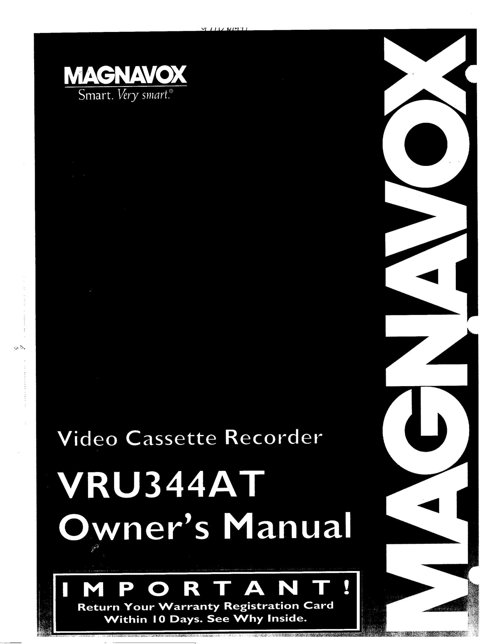 Magnavox VRU344AT VCR User Manual