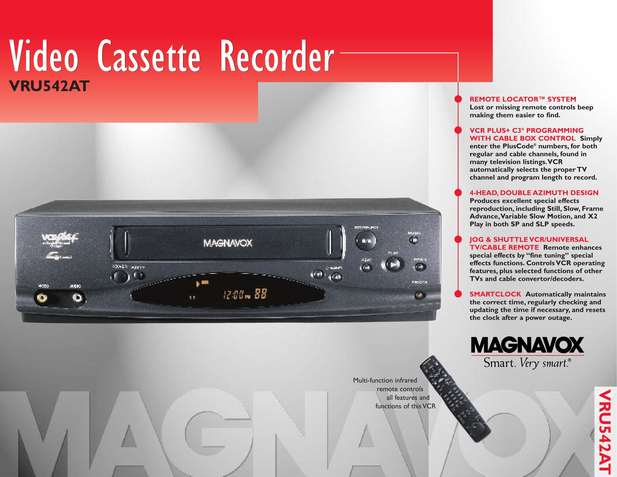 Magnavox VRU542AT VCR User Manual
