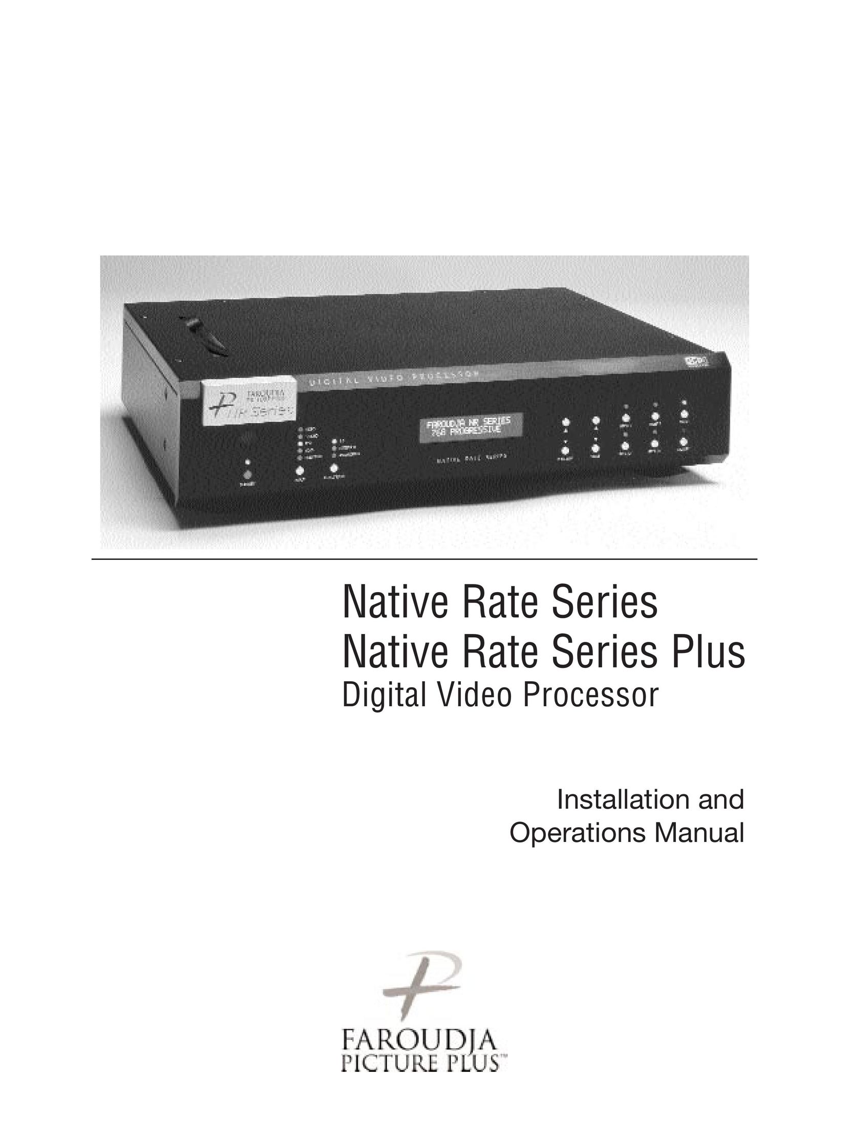 Meridian Audio Native Rate Series VCR User Manual