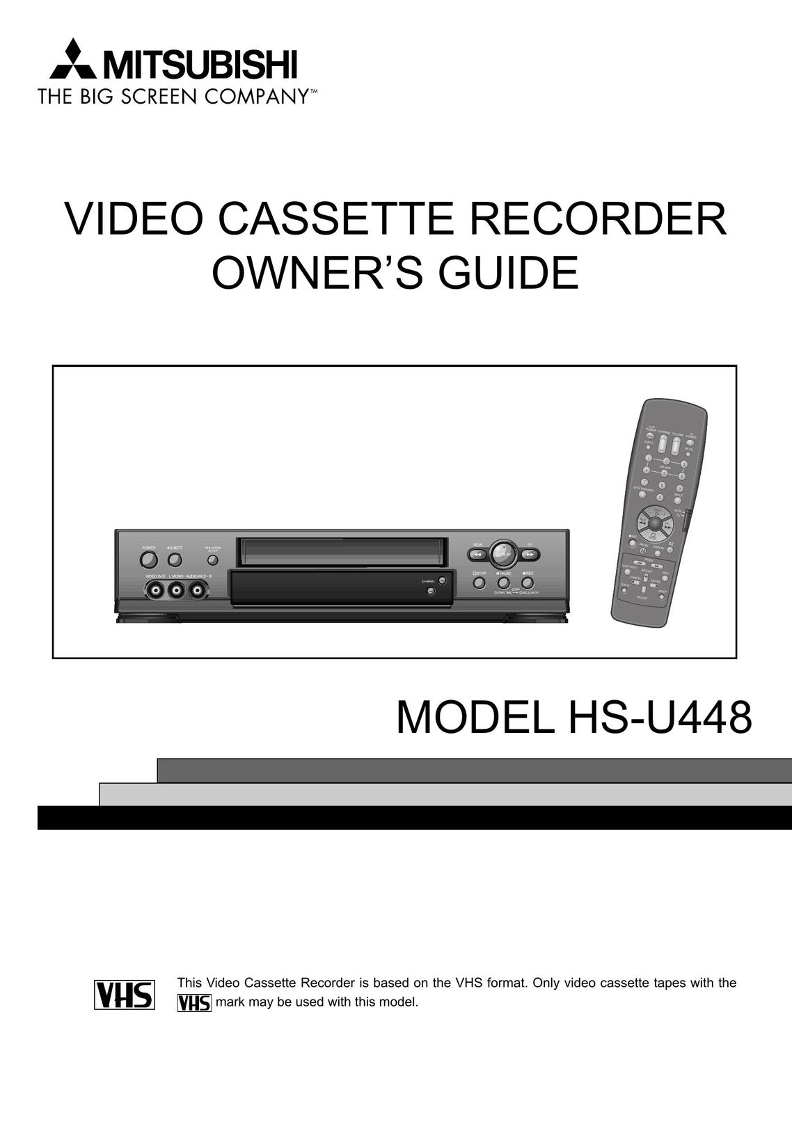 Mitsubishi Electronics HS-U448 VCR User Manual