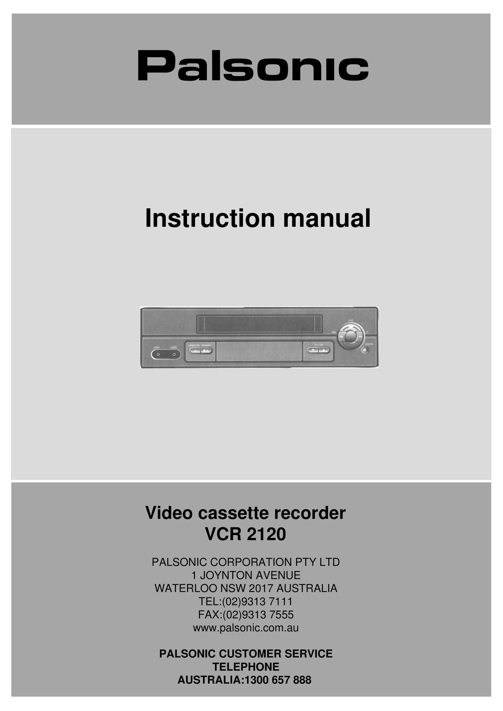 Palsonic VCR2120 VCR User Manual