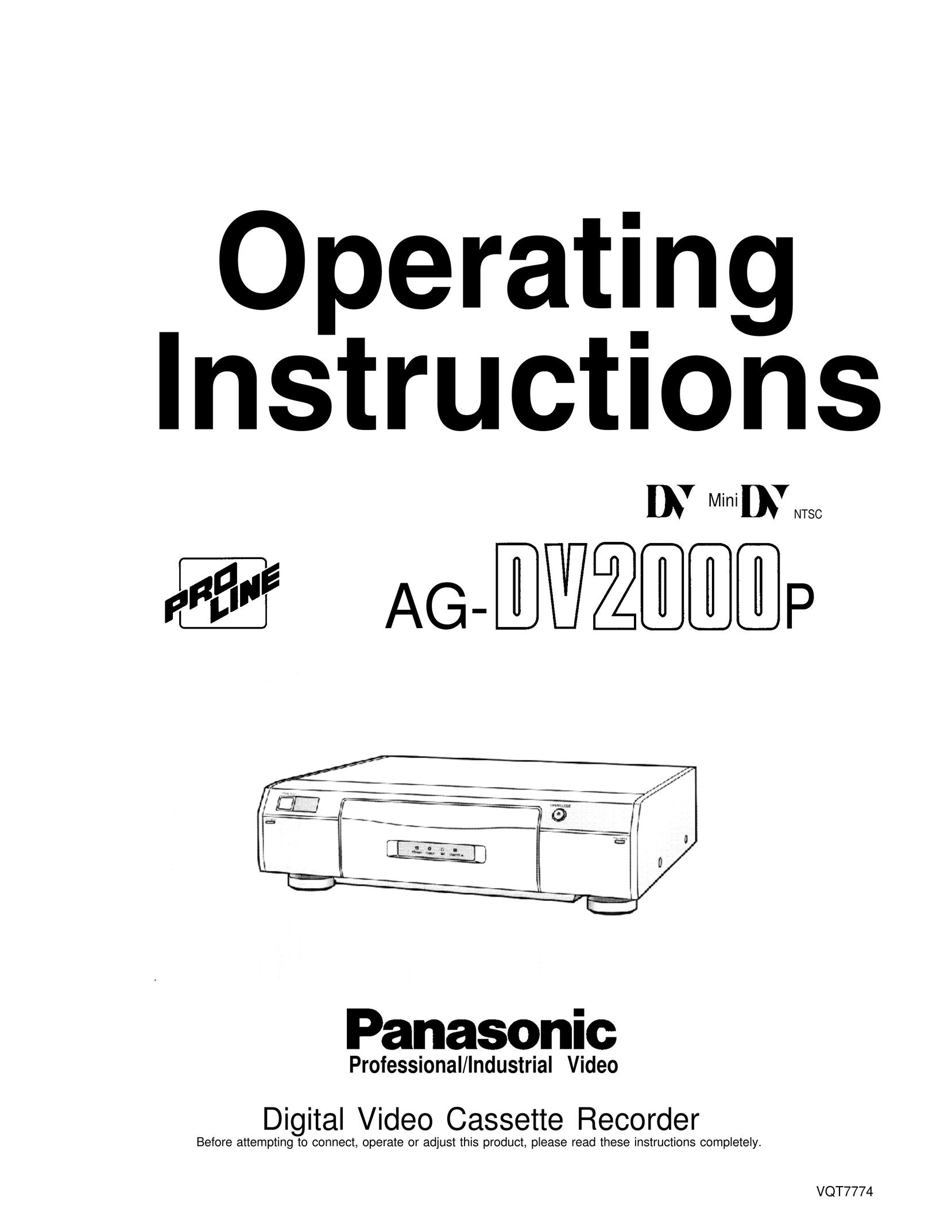 Panasonic AG-DV2000P VCR User Manual