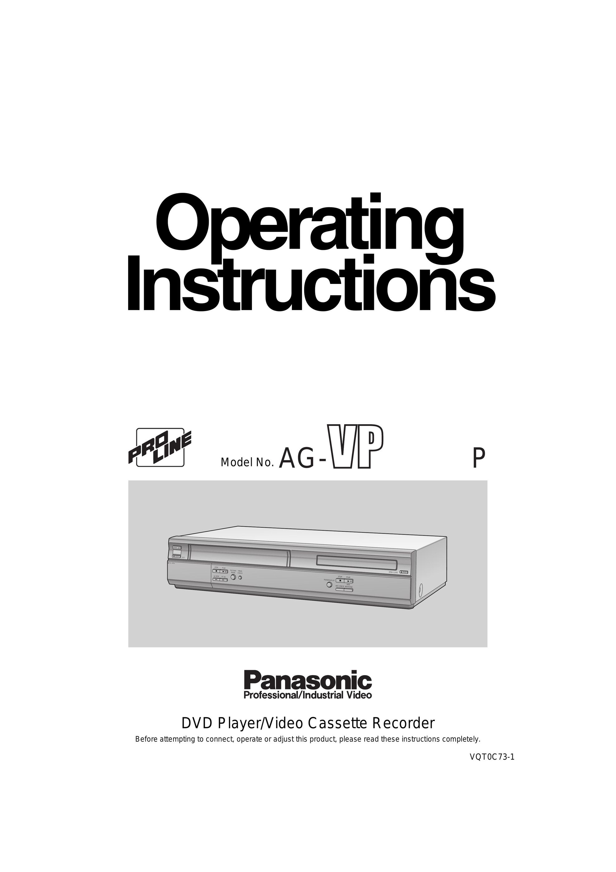 Panasonic AG-VP300P VCR User Manual
