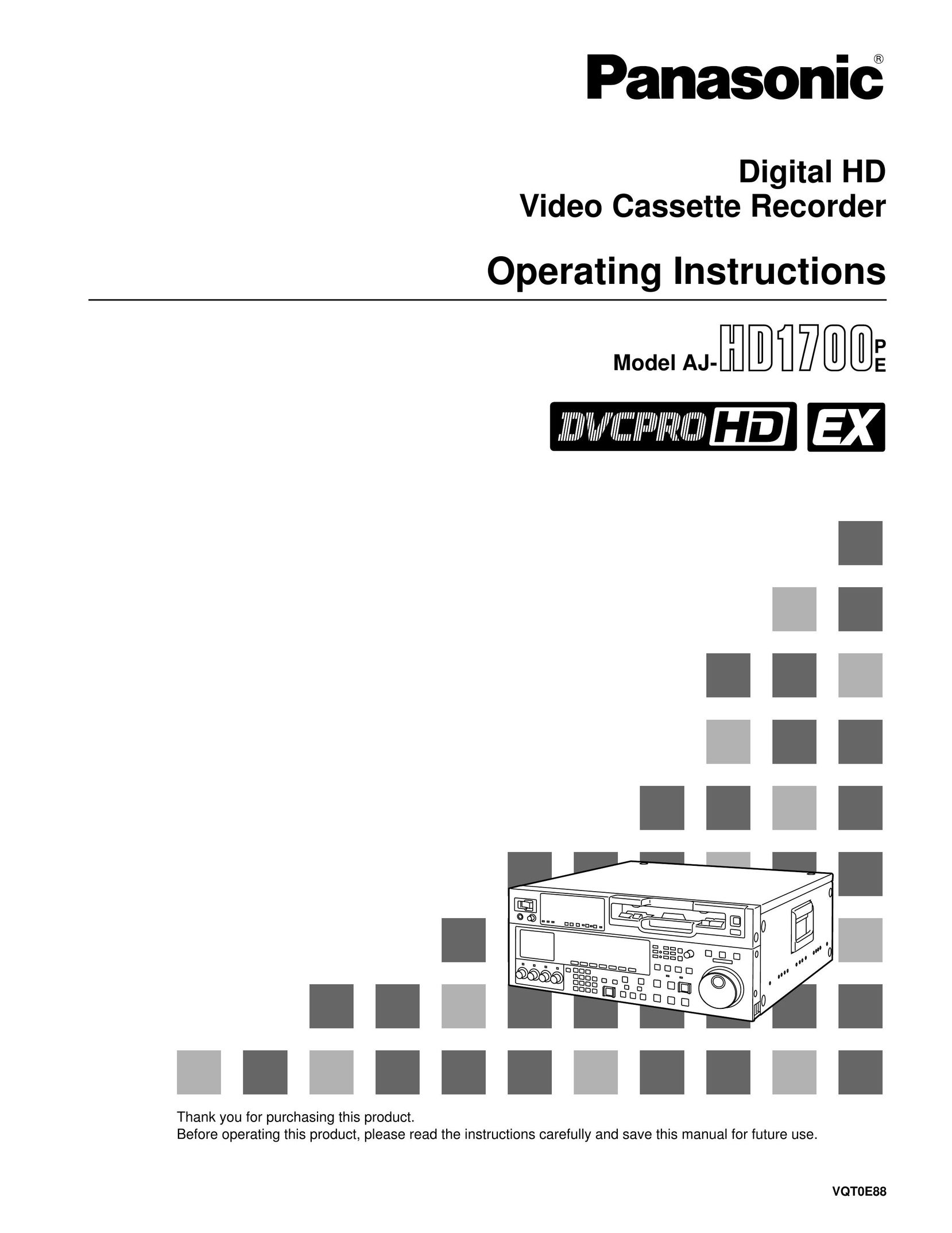 Panasonic AJ-HD1700PE VCR User Manual