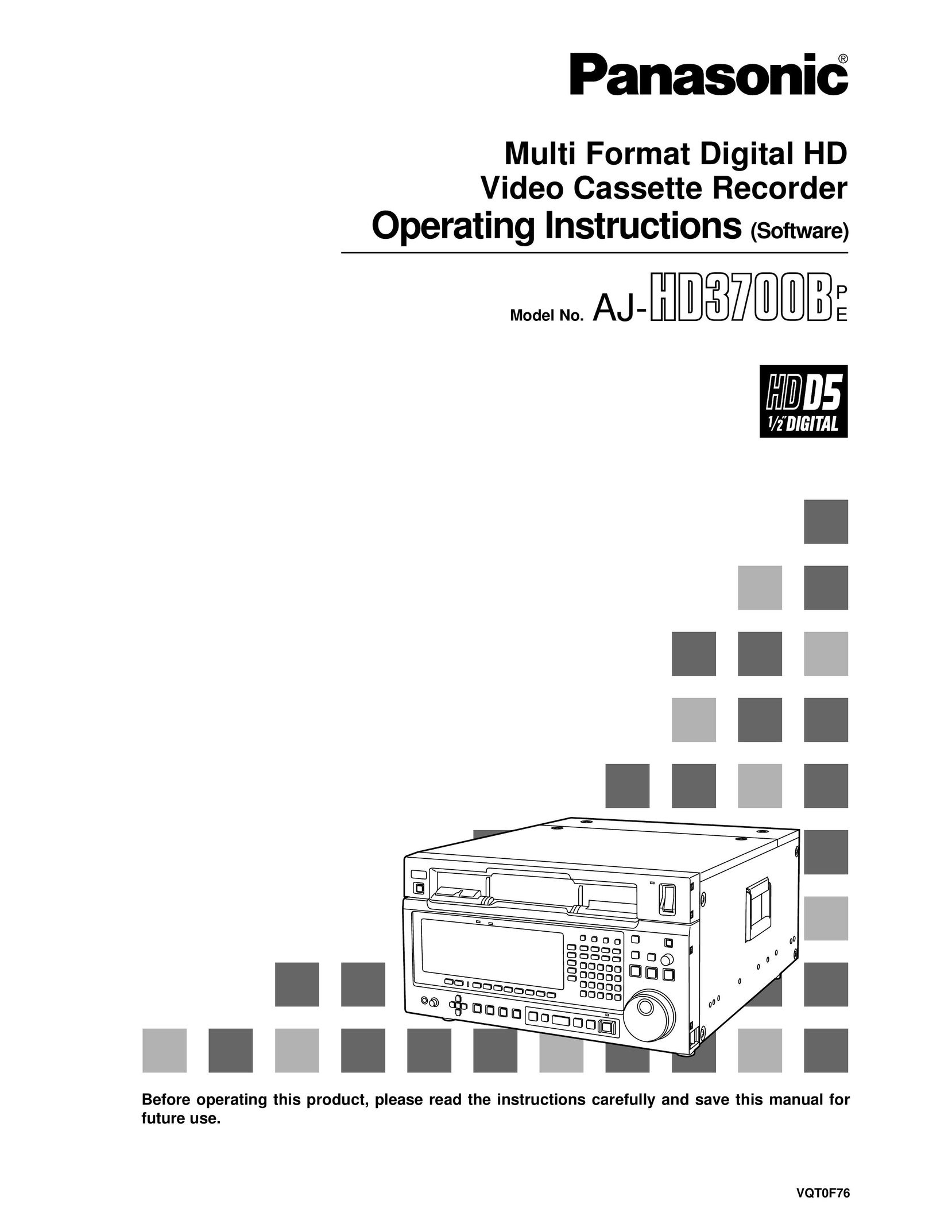 Panasonic AJ-HD3700 VCR User Manual