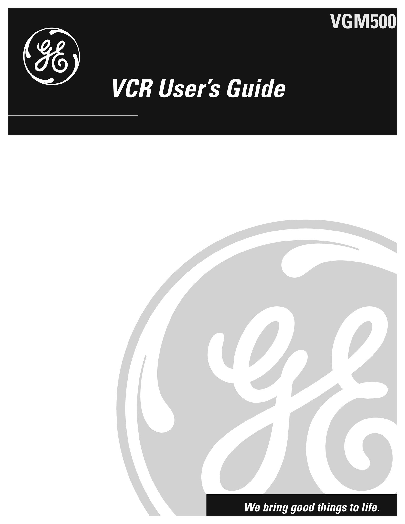 RCA VGM500 VCR User Manual