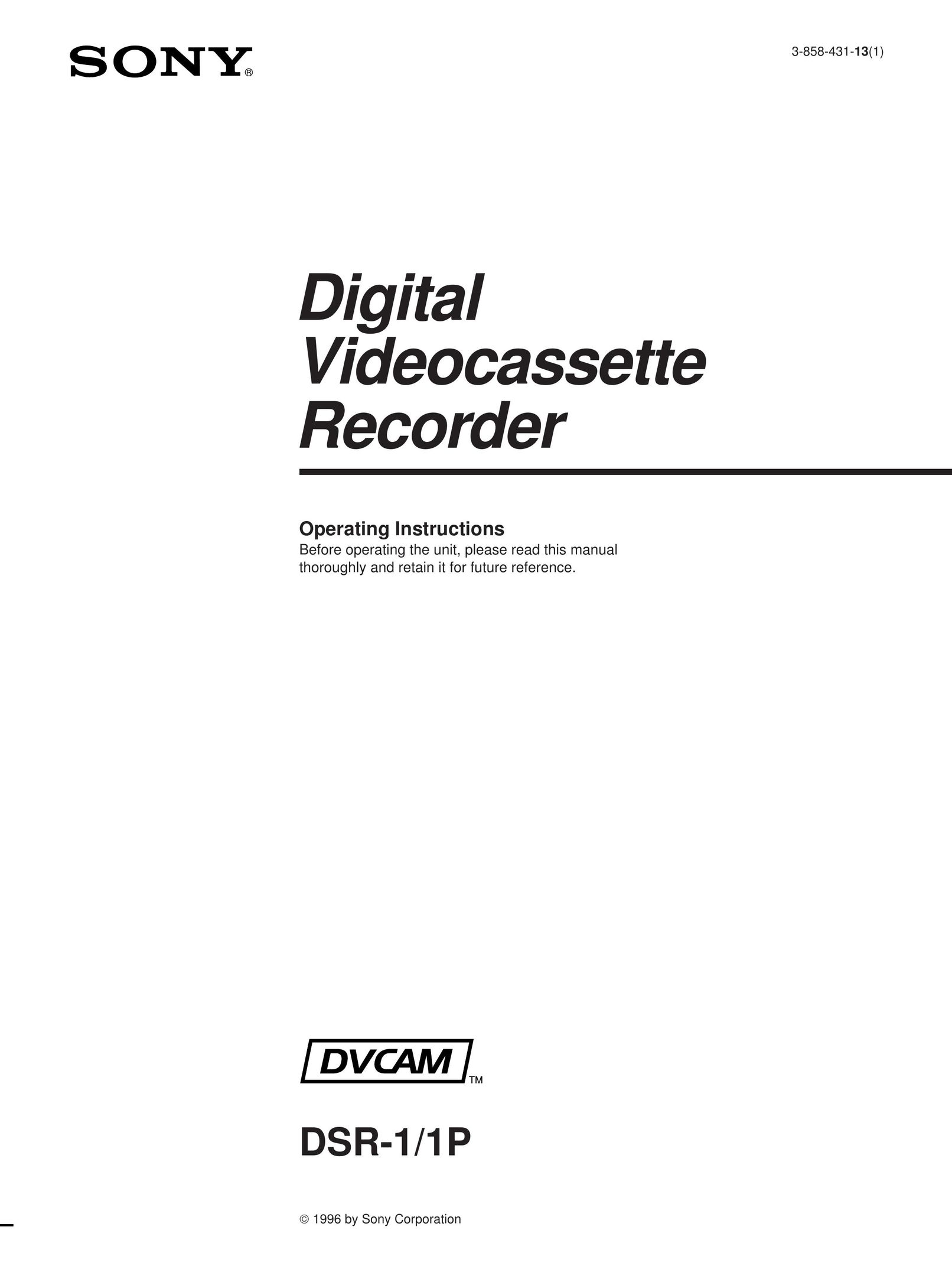 Samsung DSR-1/1P VCR User Manual