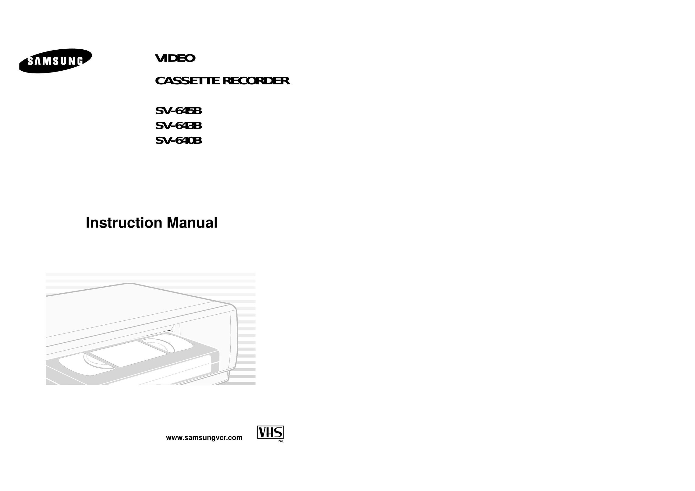 Samsung SV-645B VCR User Manual