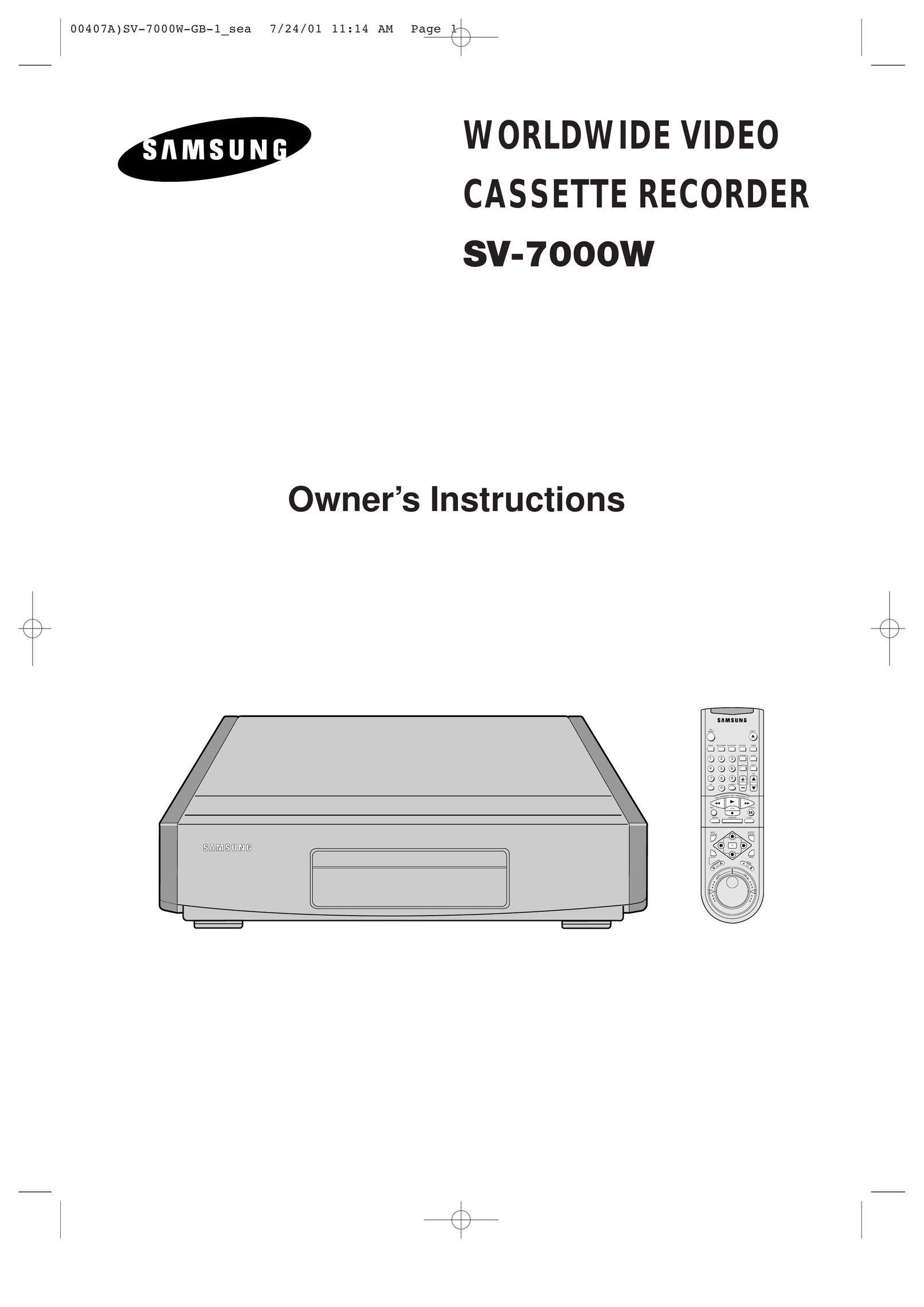 Samsung SV-7000W VCR User Manual
