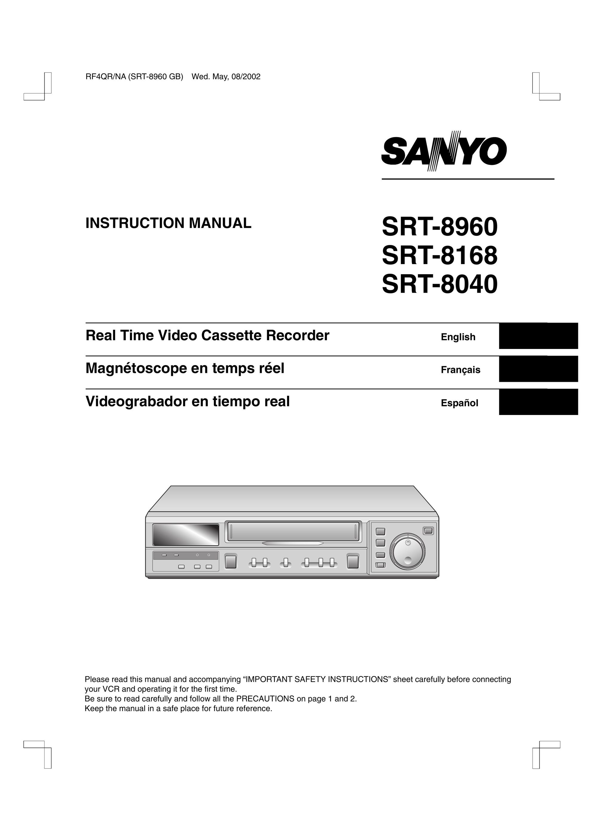 Sharp SRT-8960 VCR User Manual