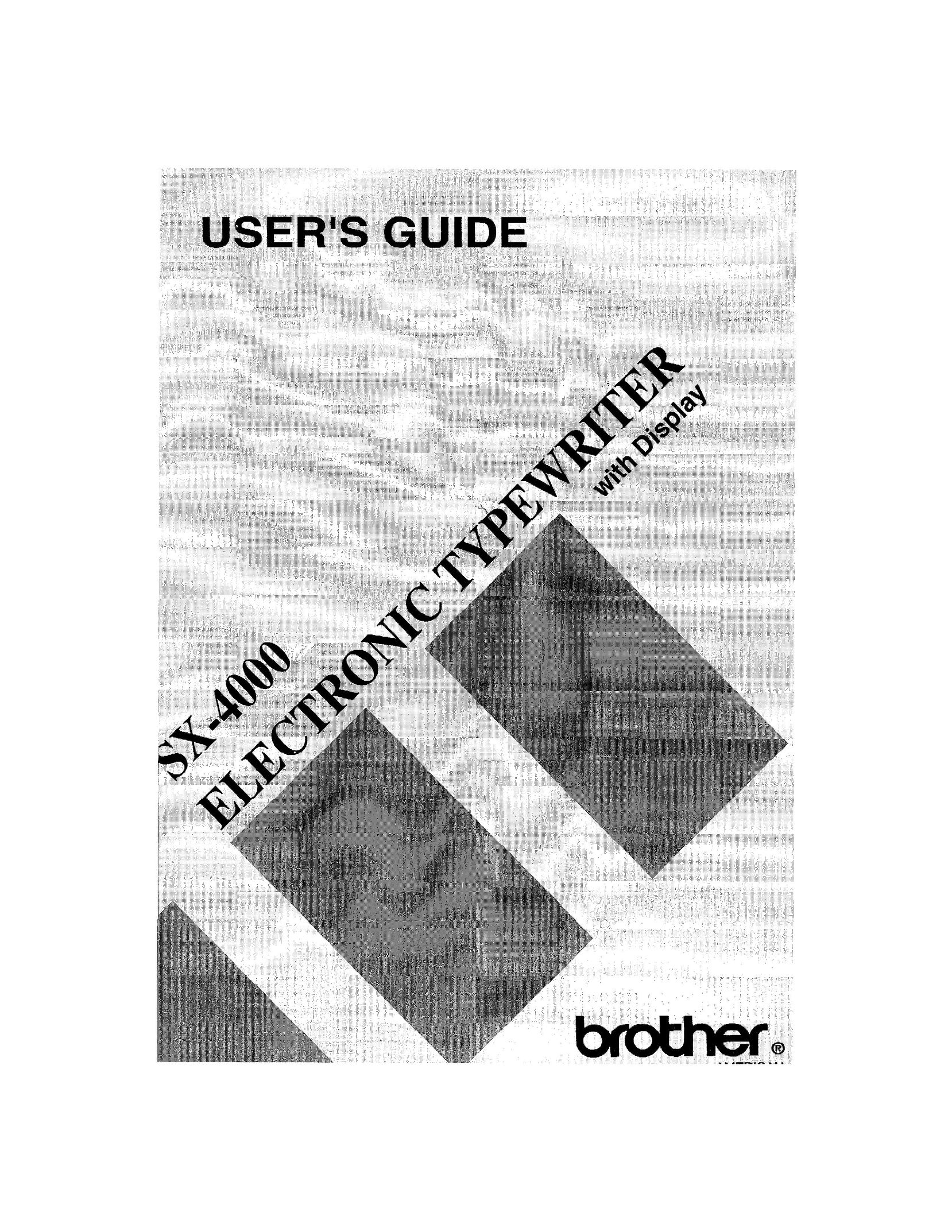 Brother SX-4000 Handheld Game System User Manual
