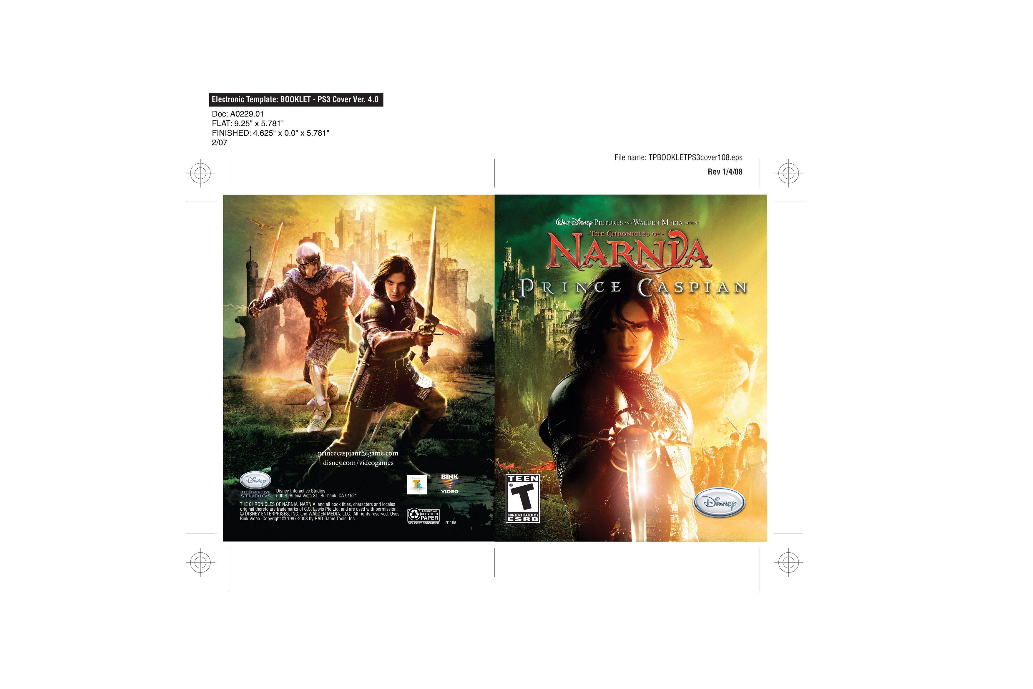 Disney Interactive Studios The Chronicles of Narnia: Prince Caspian Handheld Game System User Manual