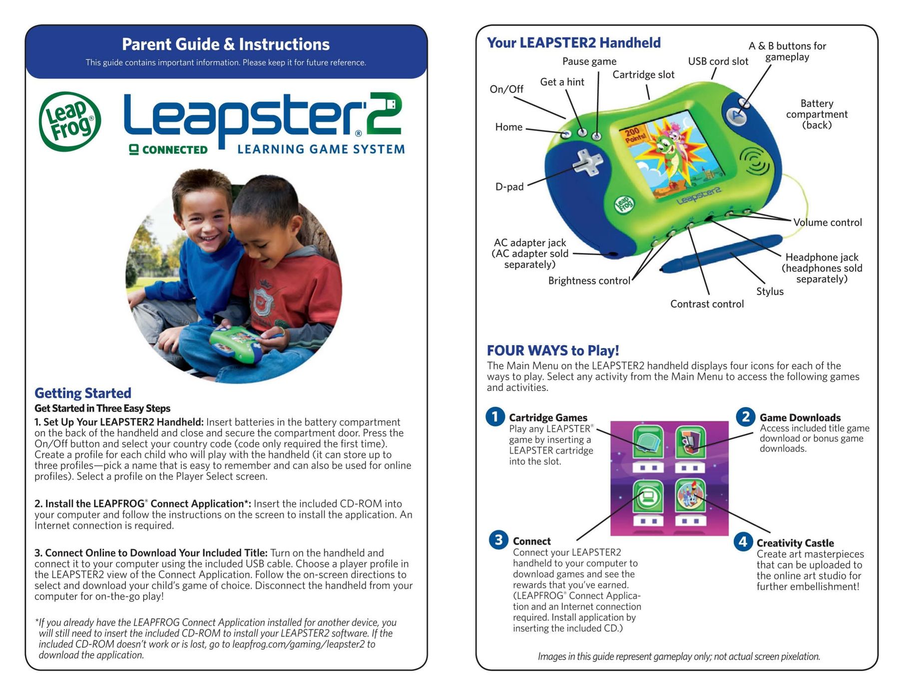 LeapFrog 708431307070 Handheld Game System User Manual