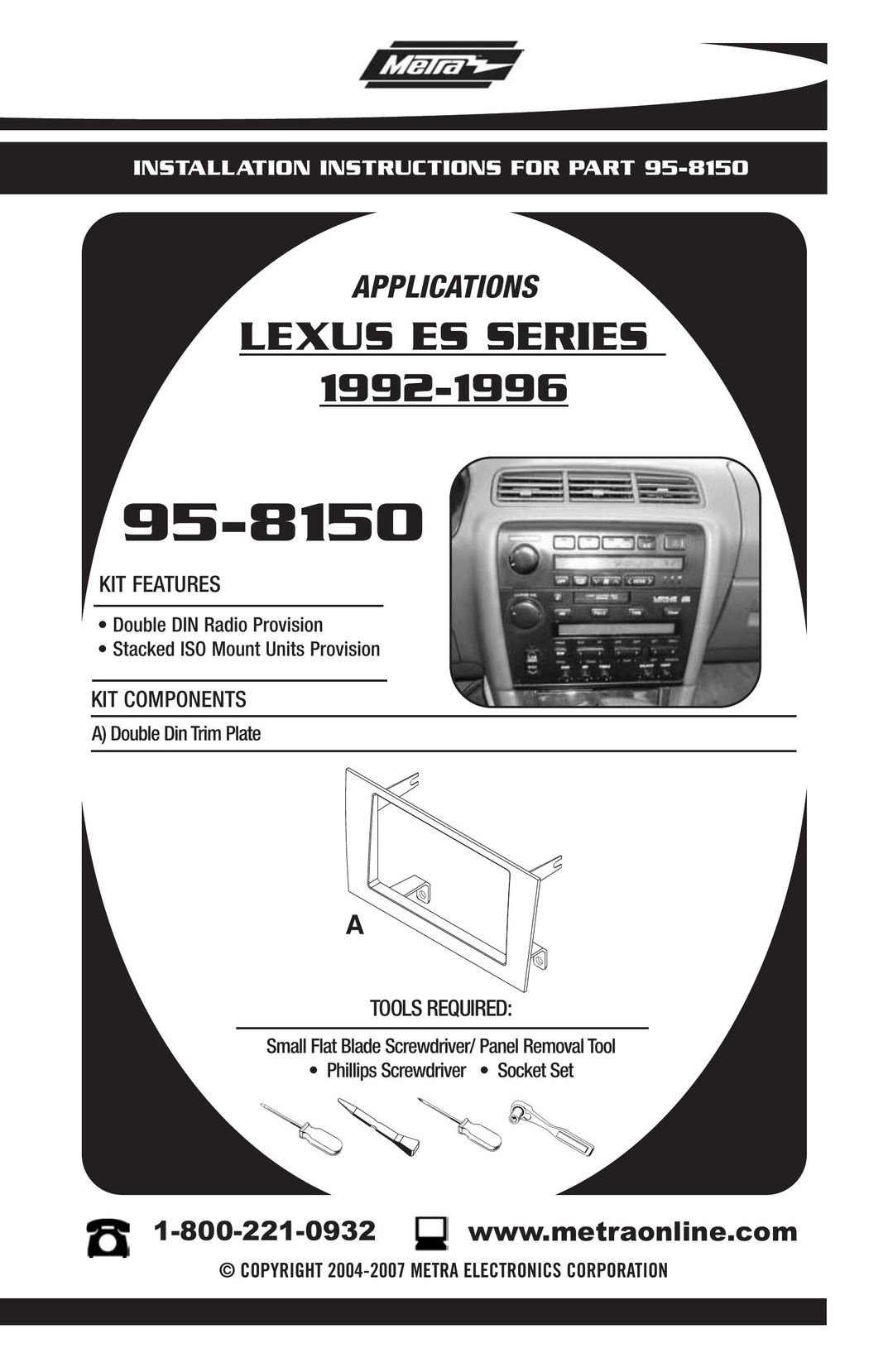 Metra Electronics 95-8150 Handheld Game System User Manual
