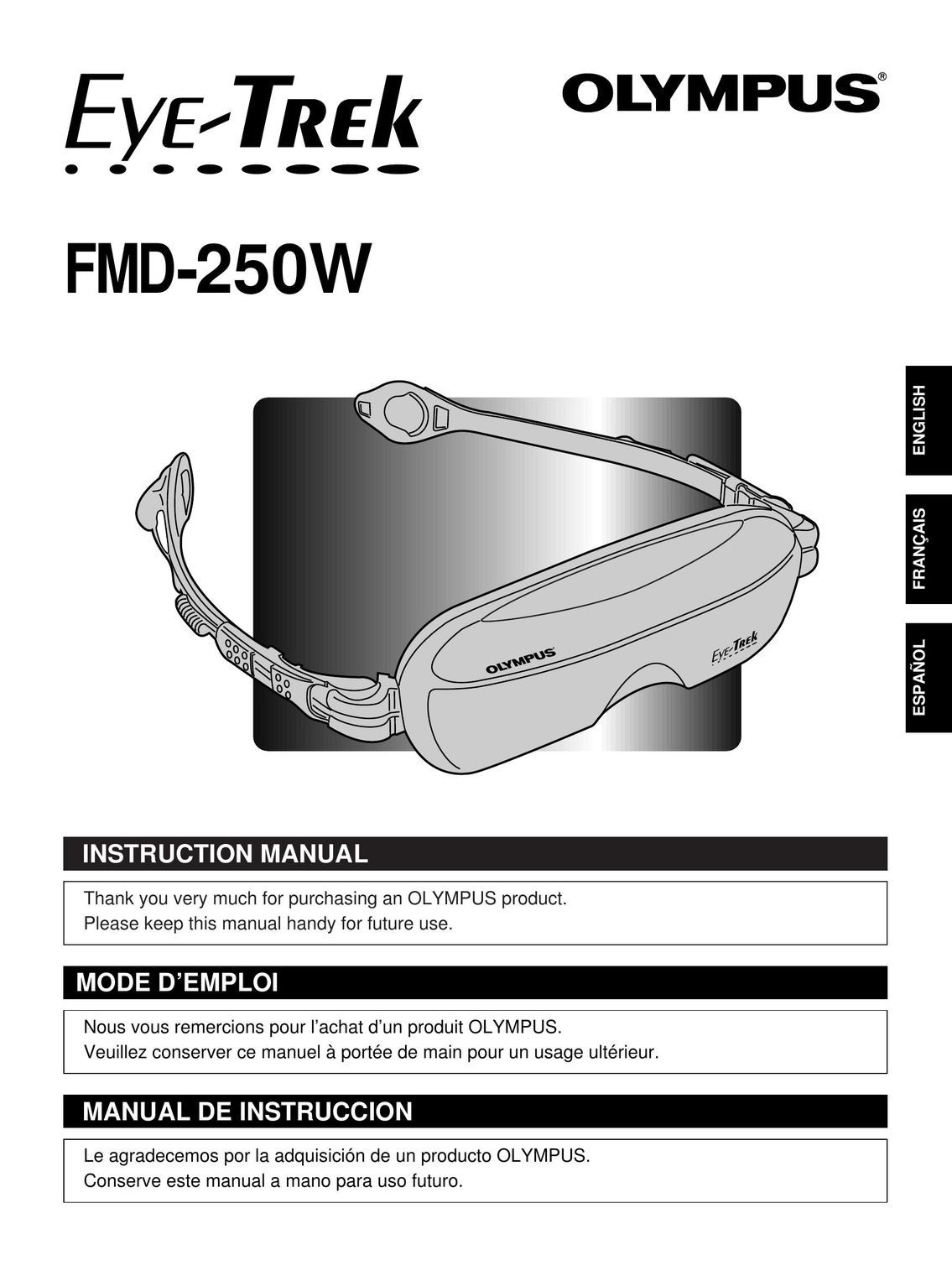 Olympus FMD-250W Video Eyeware User Manual