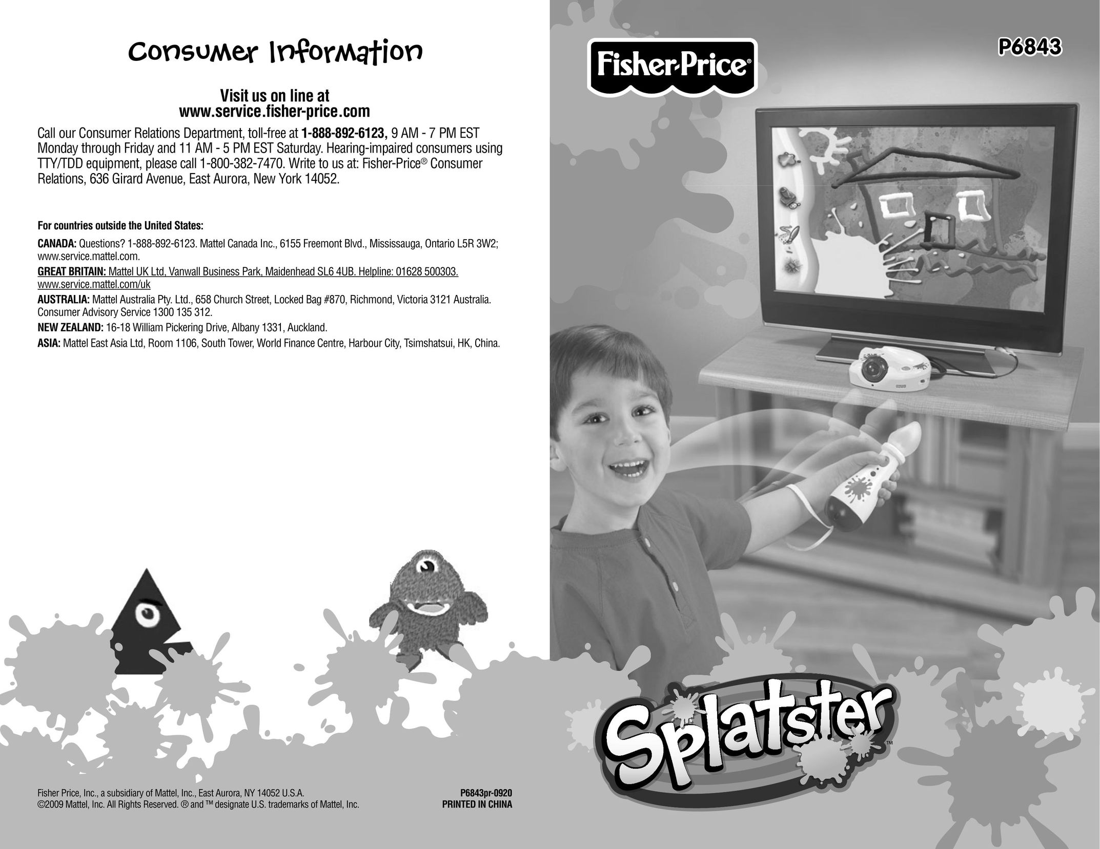 Fisher-Price P6843 Video Game Console User Manual