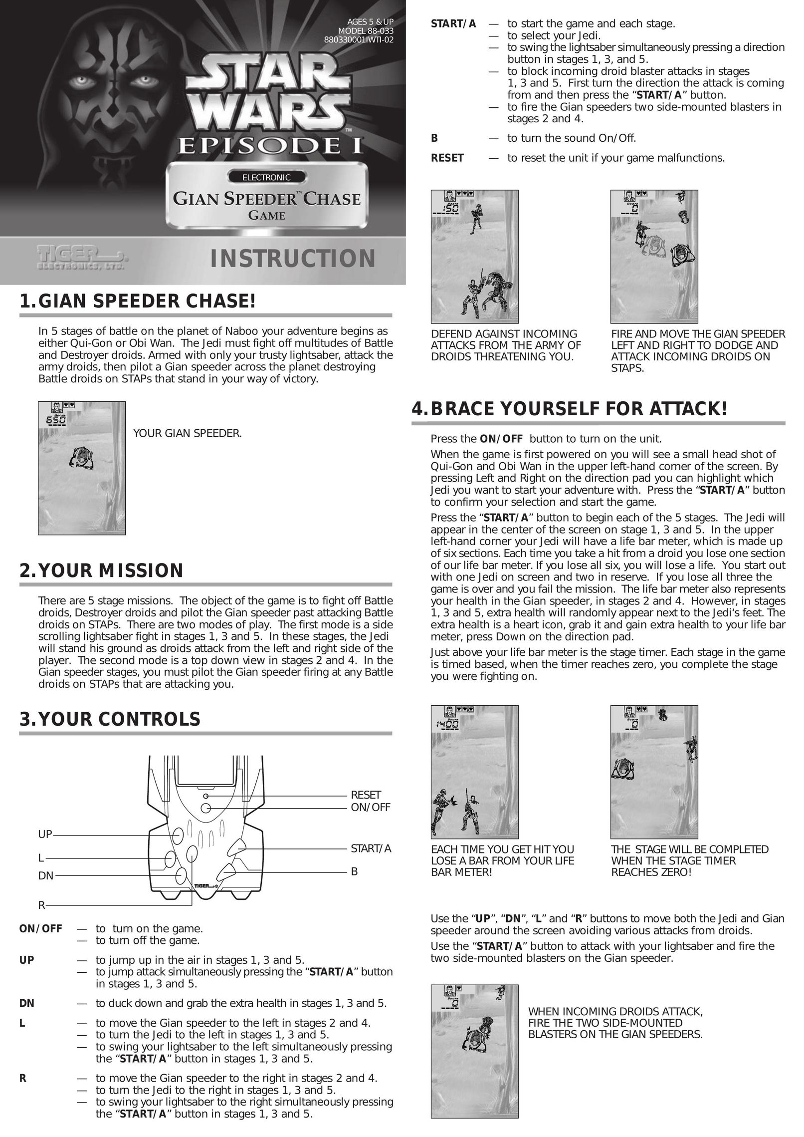 Hasbro 88-033 Video Game Console User Manual