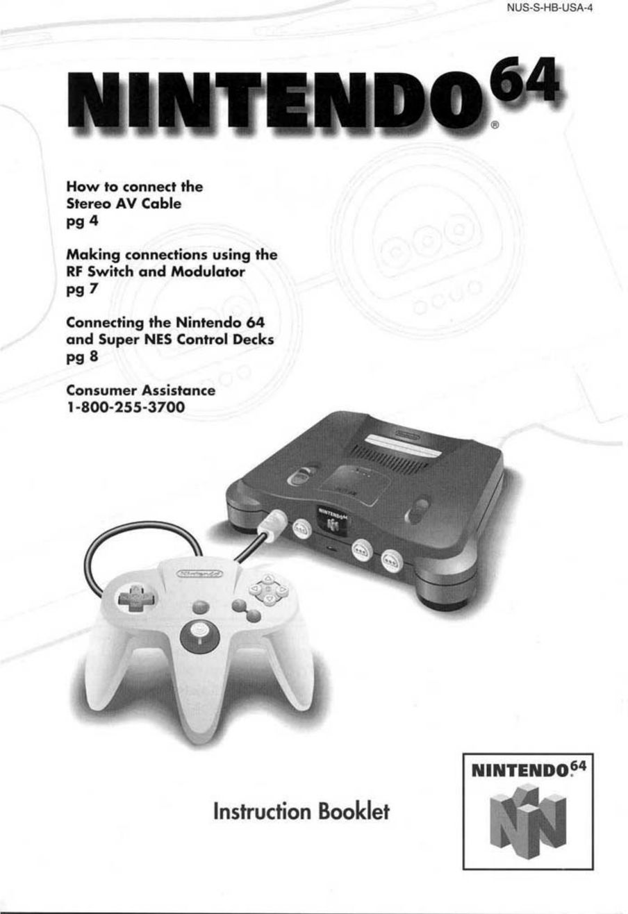 Nintendo ebay_Nintendo64SmokeGreyConsole Video Game Console User Manual