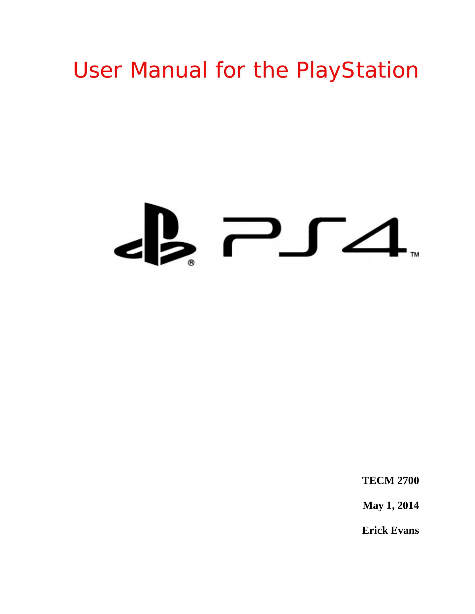 Sony 00058 Video Game Console User Manual