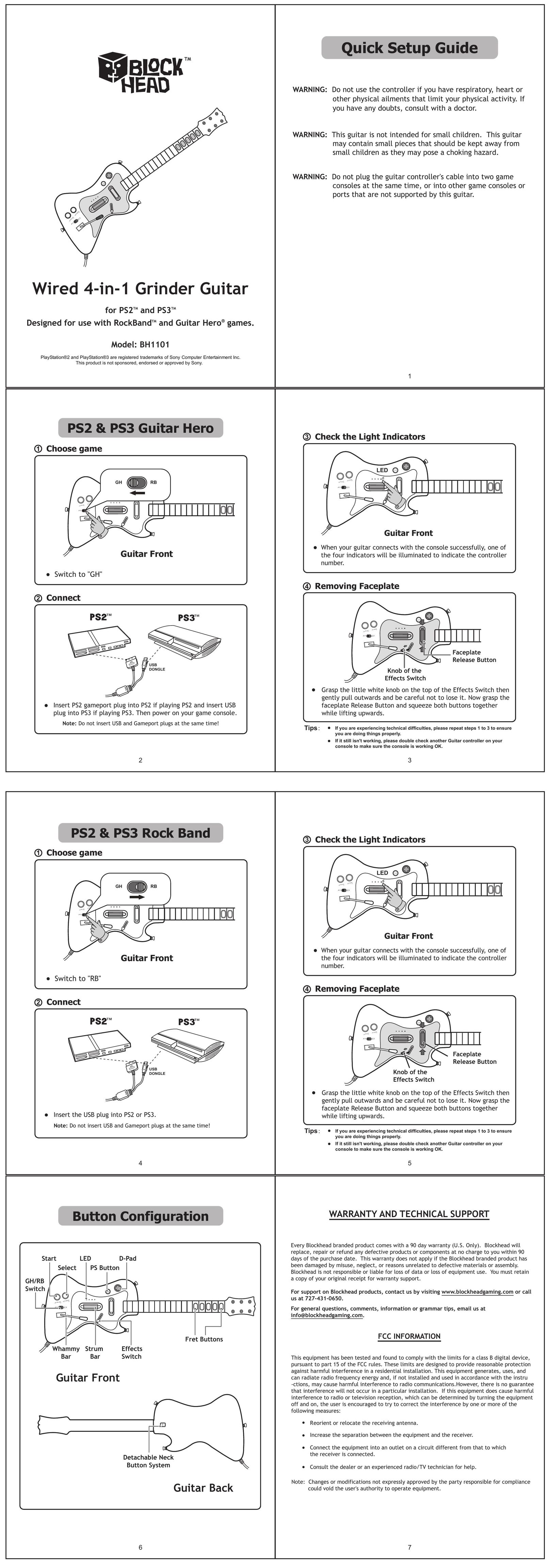 Blockhead BH1101 Video Game Controller User Manual