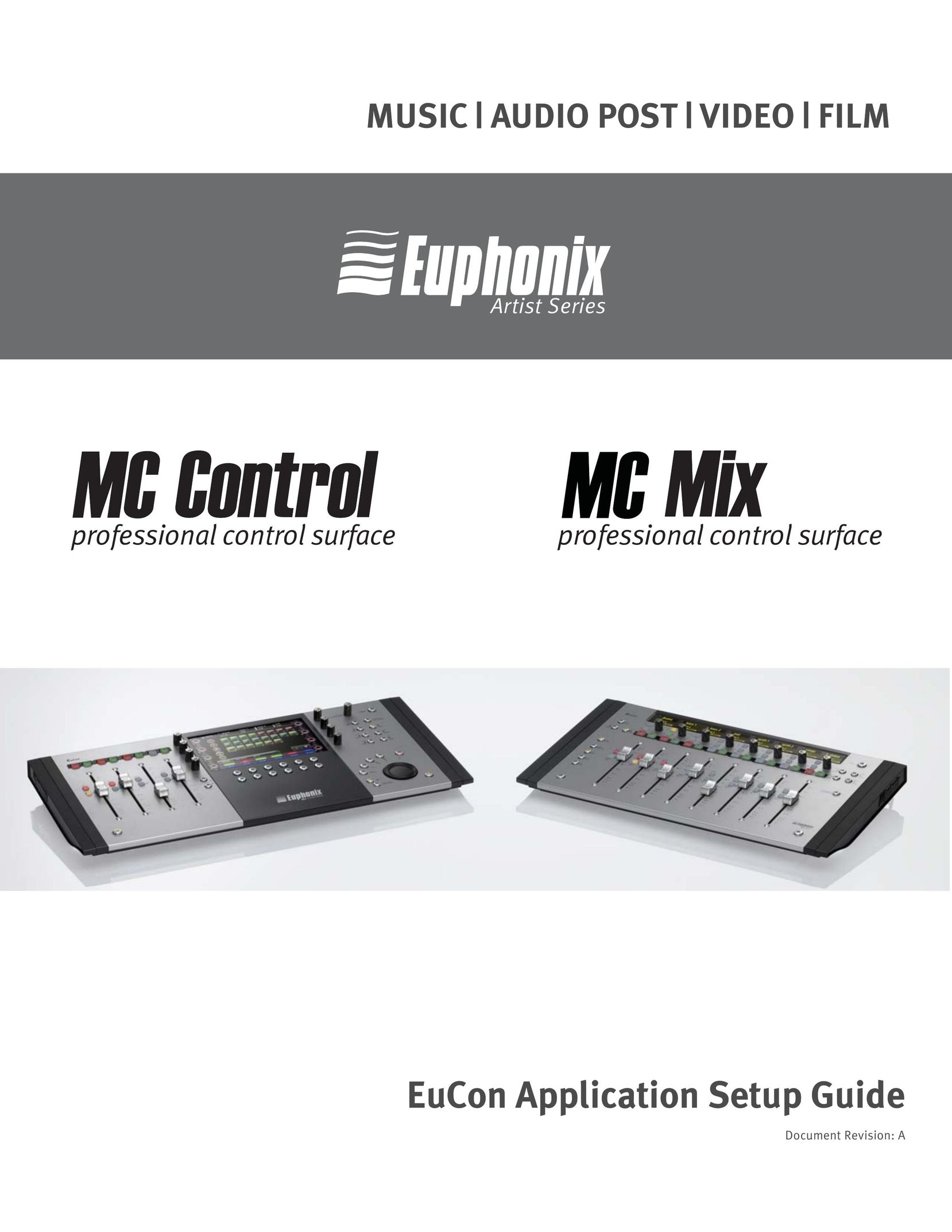 Euphonix Professional Control Surface Video Game Controller User Manual
