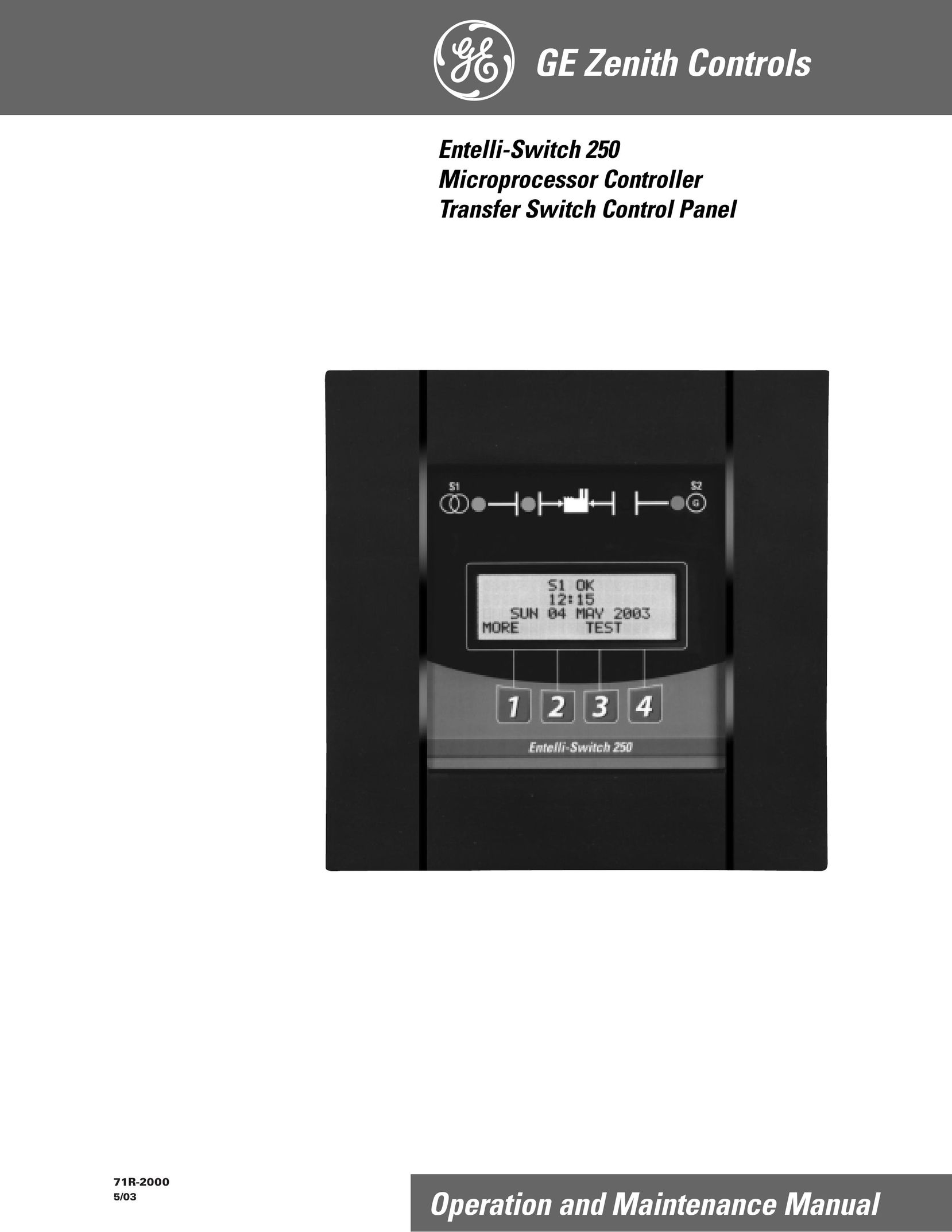 GE Entelli-Switch 250 Video Game Controller User Manual