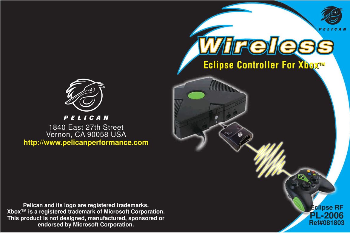 Pelican PL-2006 Video Game Controller User Manual