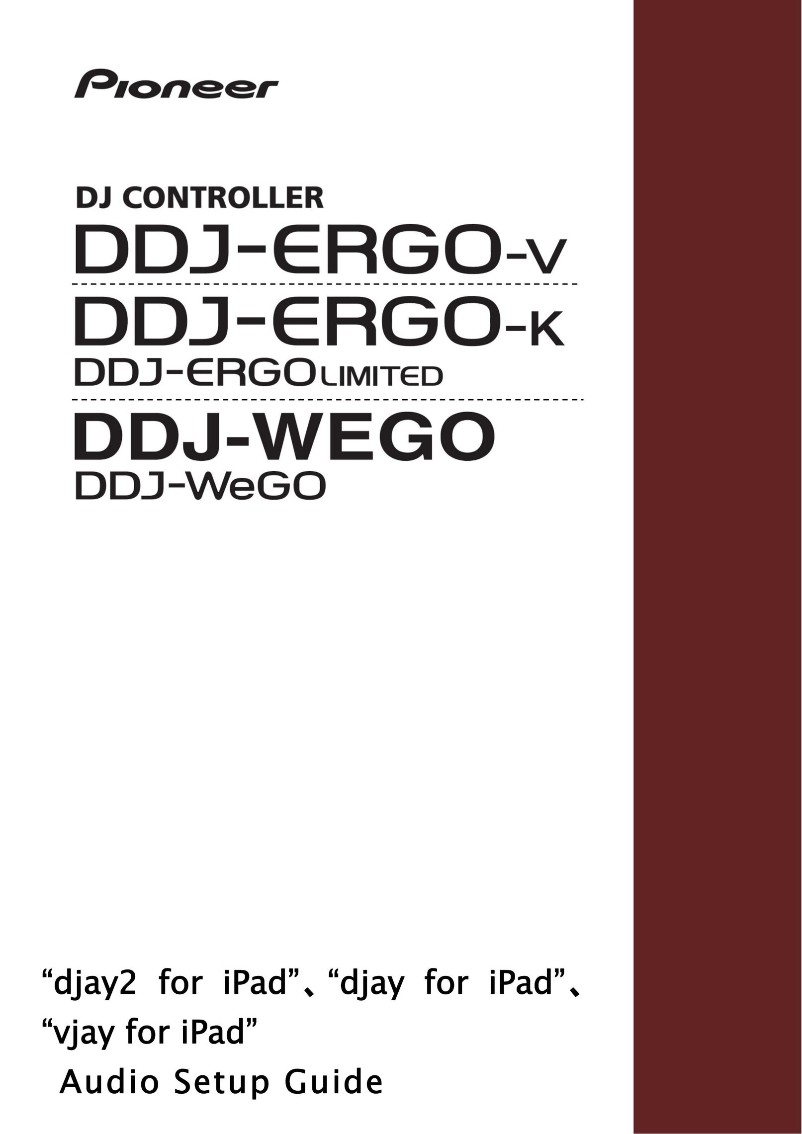 Pioneer DDJ-ERGO-K Video Game Controller User Manual