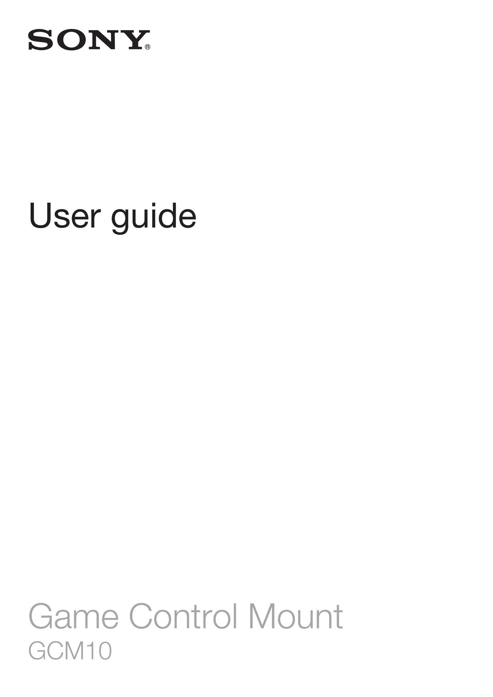 Sony GCM10 Video Game Controller User Manual