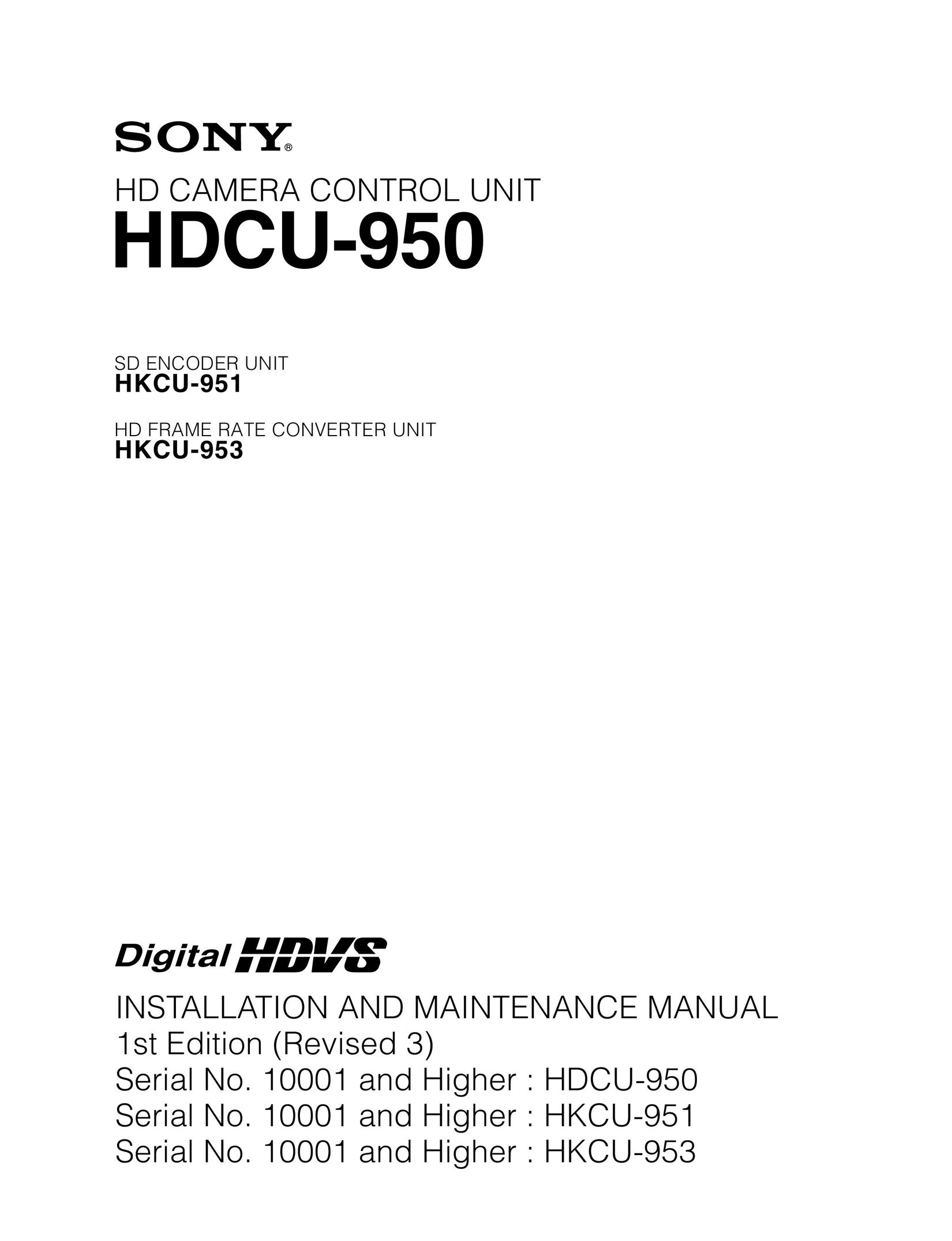 Sony HDCU-950 Video Game Controller User Manual