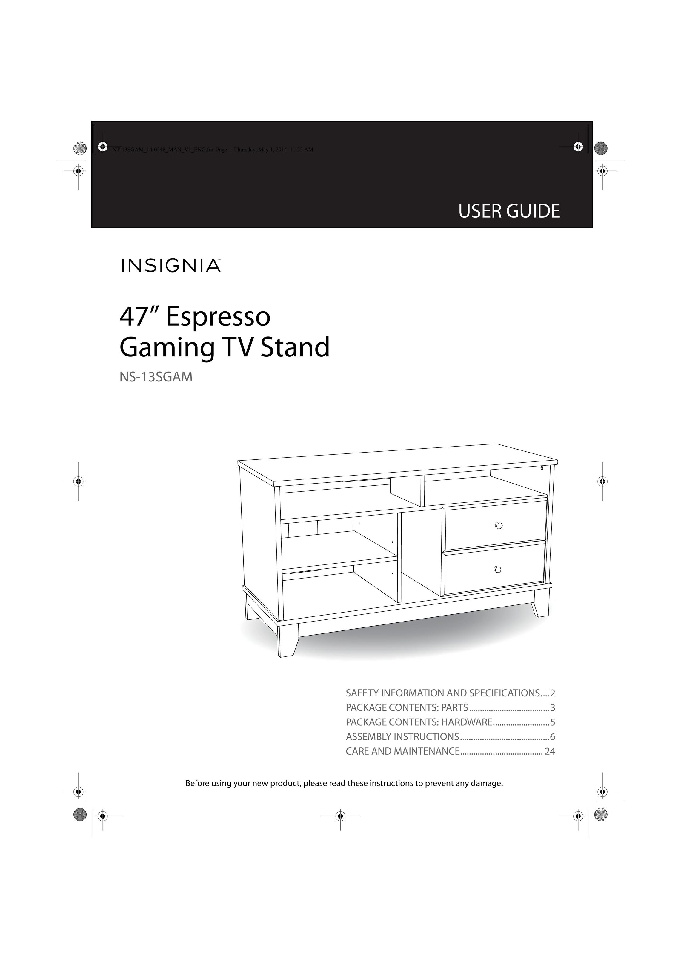 Insignia NS-13SGAM Video Game Furniture User Manual