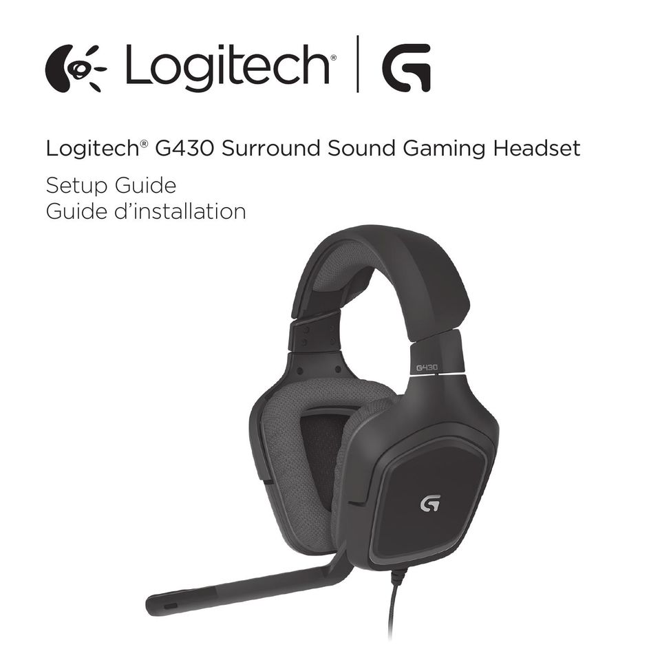 Logitech G430 Video Game Headset User Manual