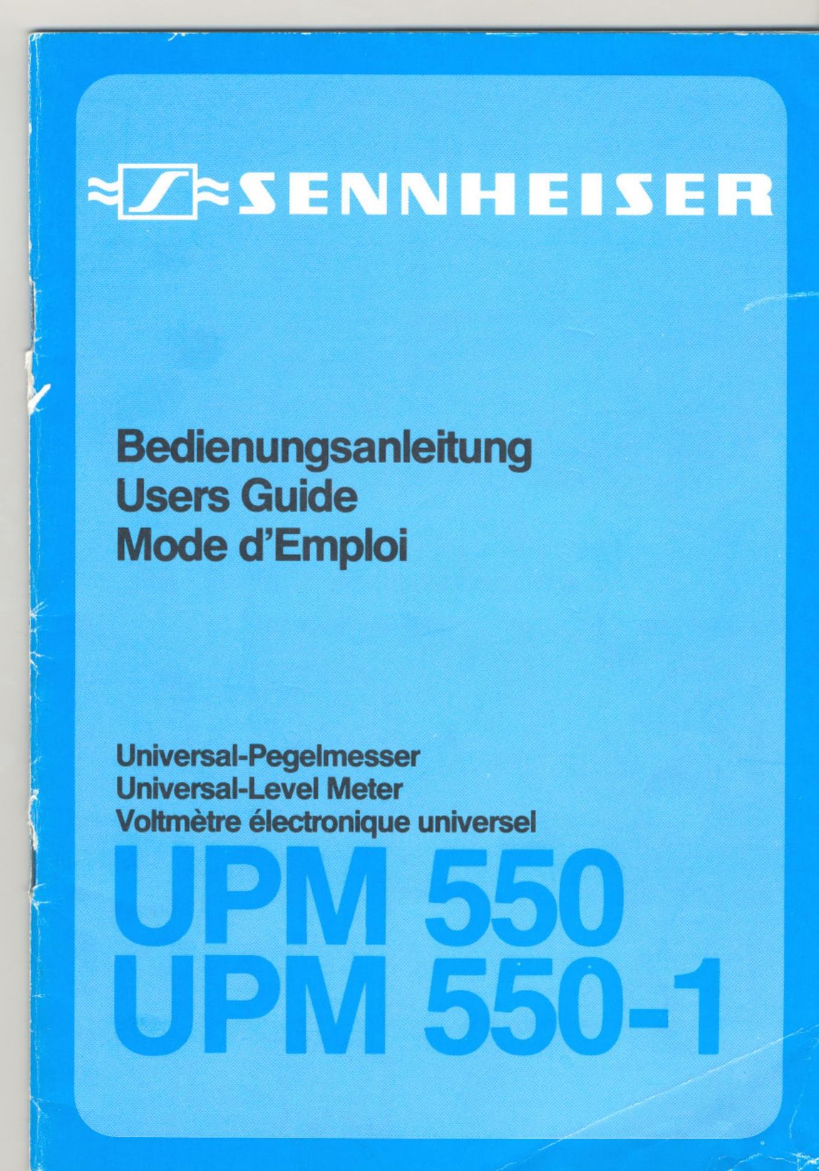 Sennheiser UPM 550 Video Game Headset User Manual