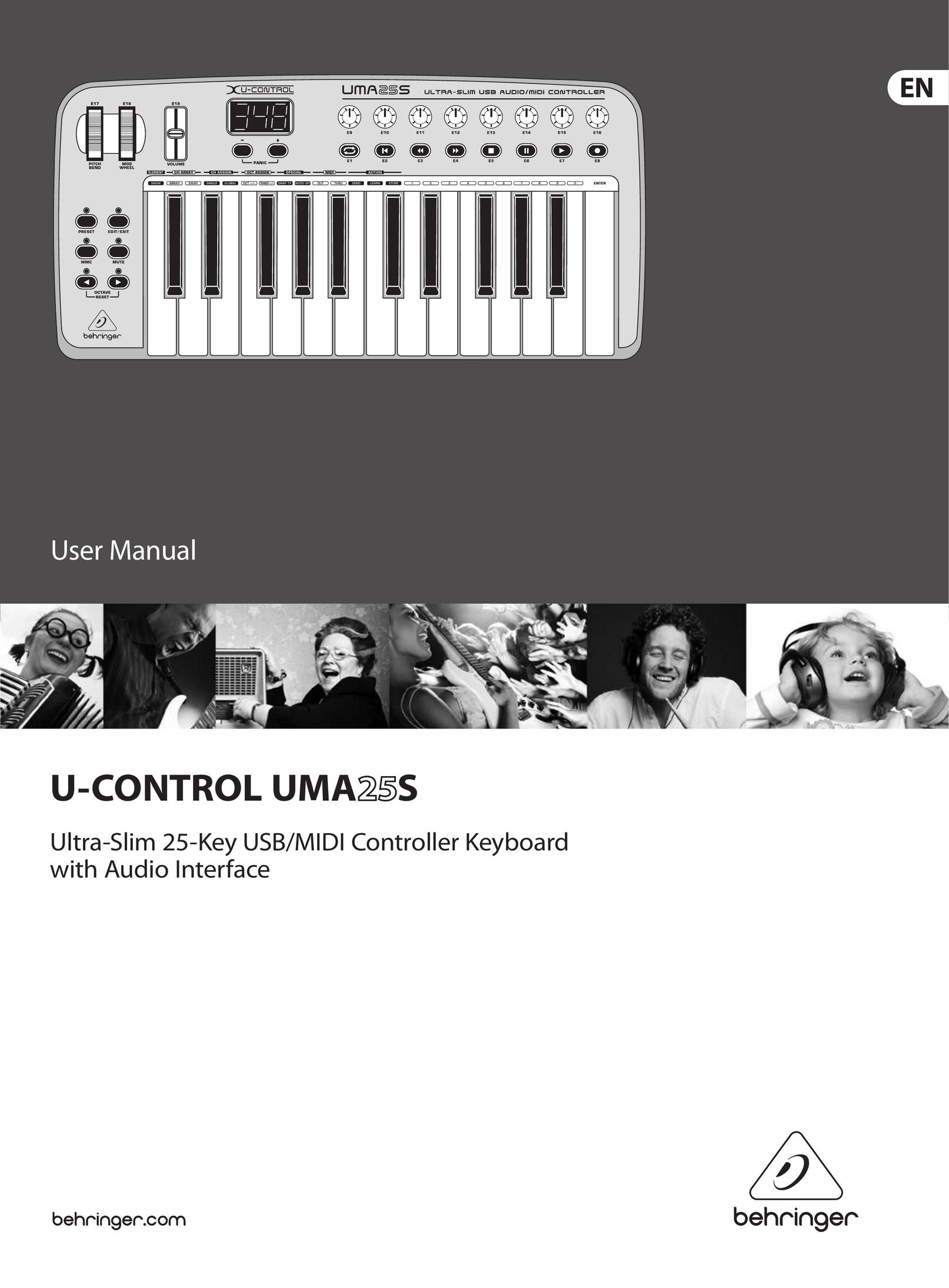 Behringer UMA25S Video Game Keyboard User Manual