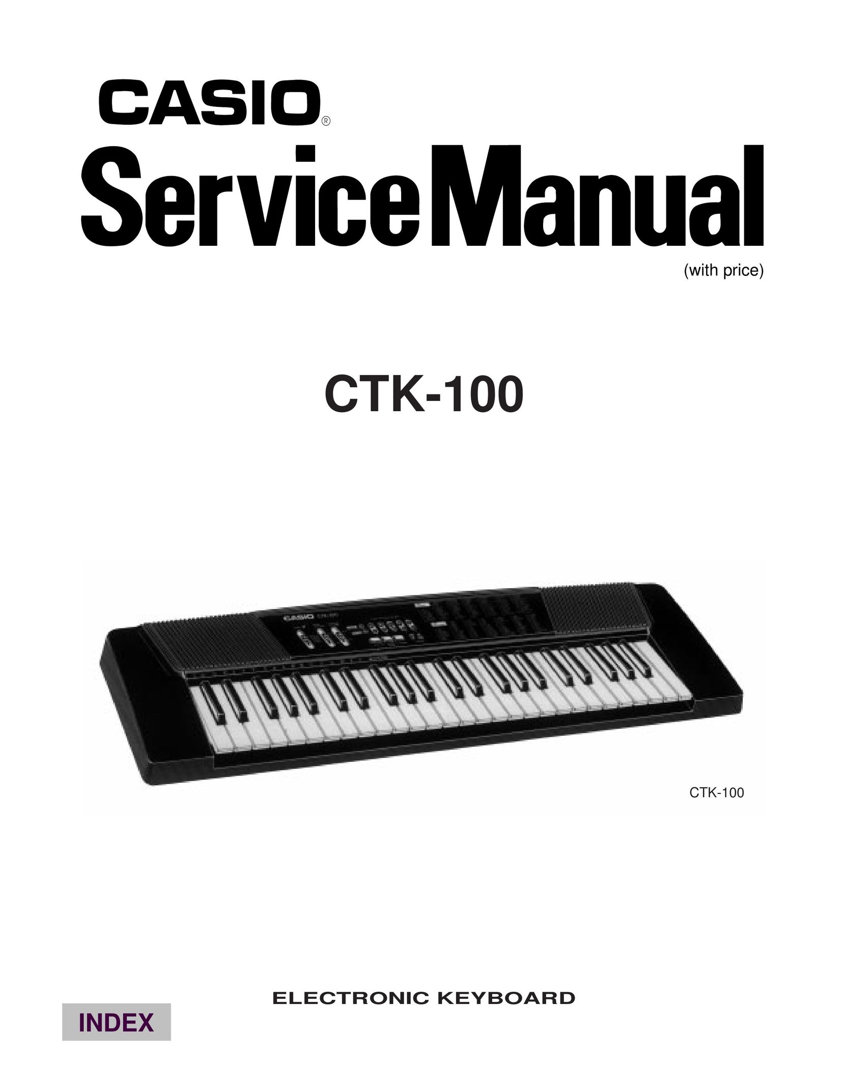 Casio CTK-100 Video Game Keyboard User Manual