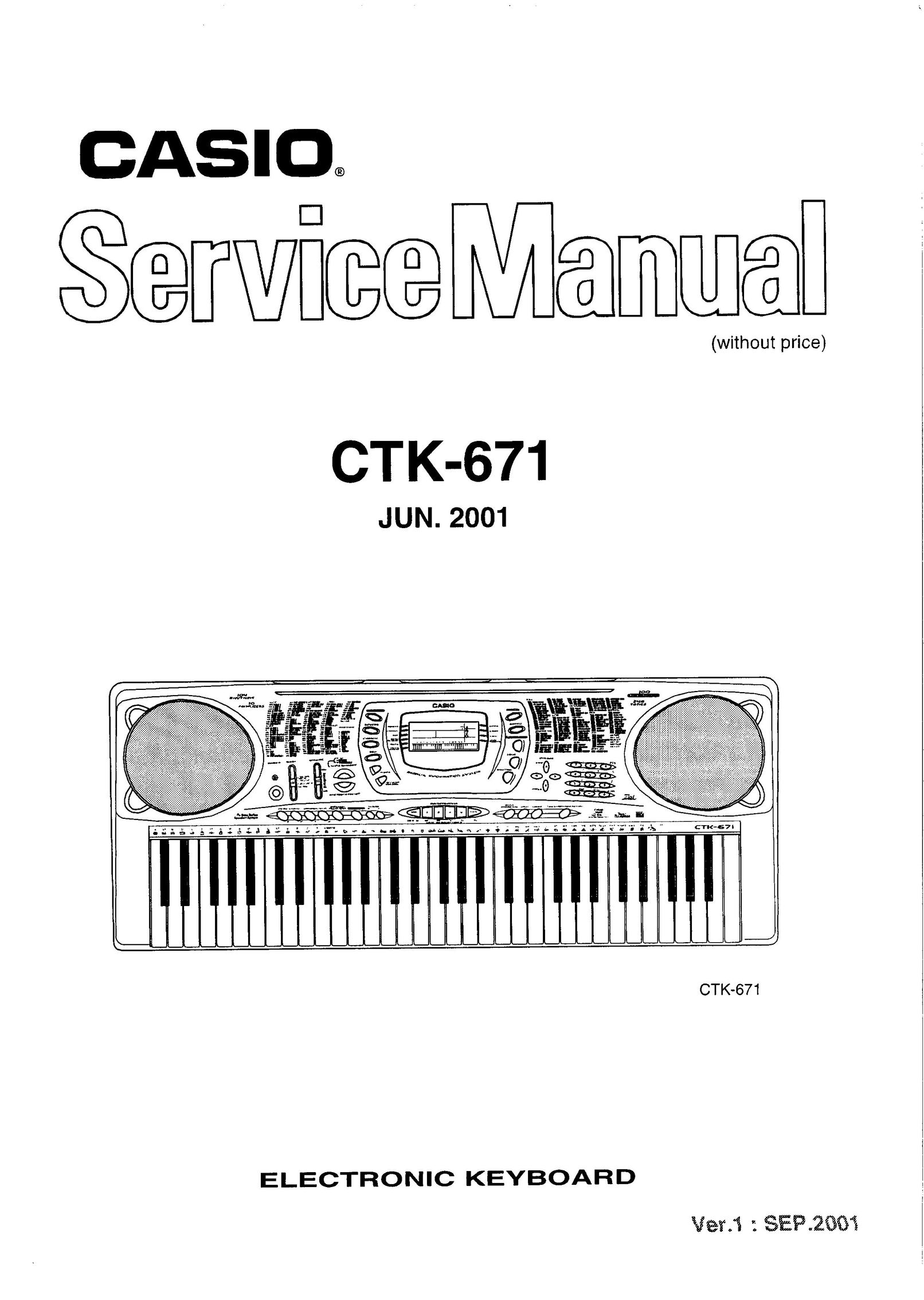 Casio CTK-671 Video Game Keyboard User Manual
