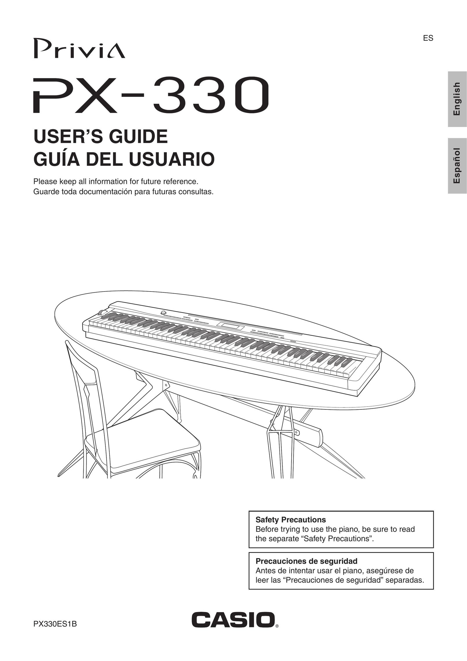 Casio px-330 Video Game Keyboard User Manual